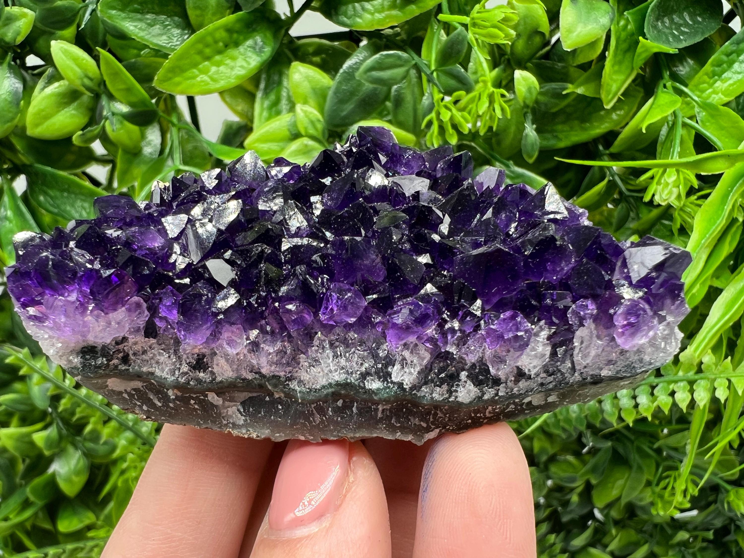 Uruguay Amethyst Crystal: Purple Quartz Home Decor, Energy Stone