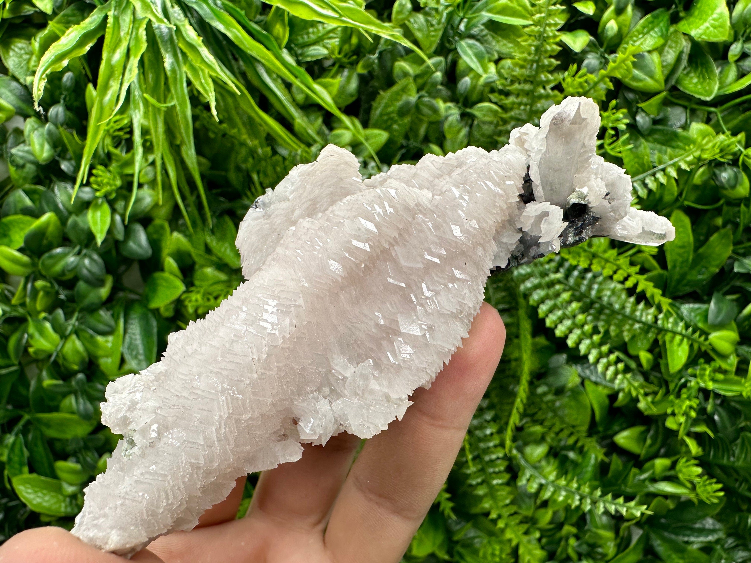 UV Fluorescent Calcite on Quartz, Bulgaria Mineral Specimen