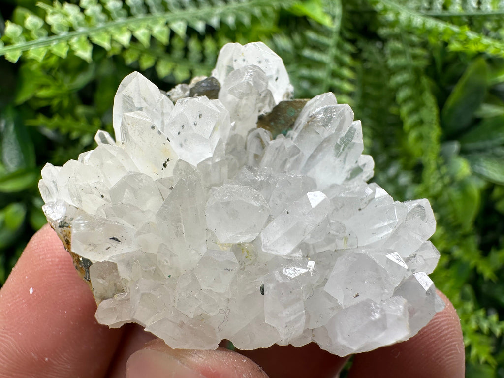 Transparent Quartz with Chalcopyrite, Djurcovo Mine, Bulgaria