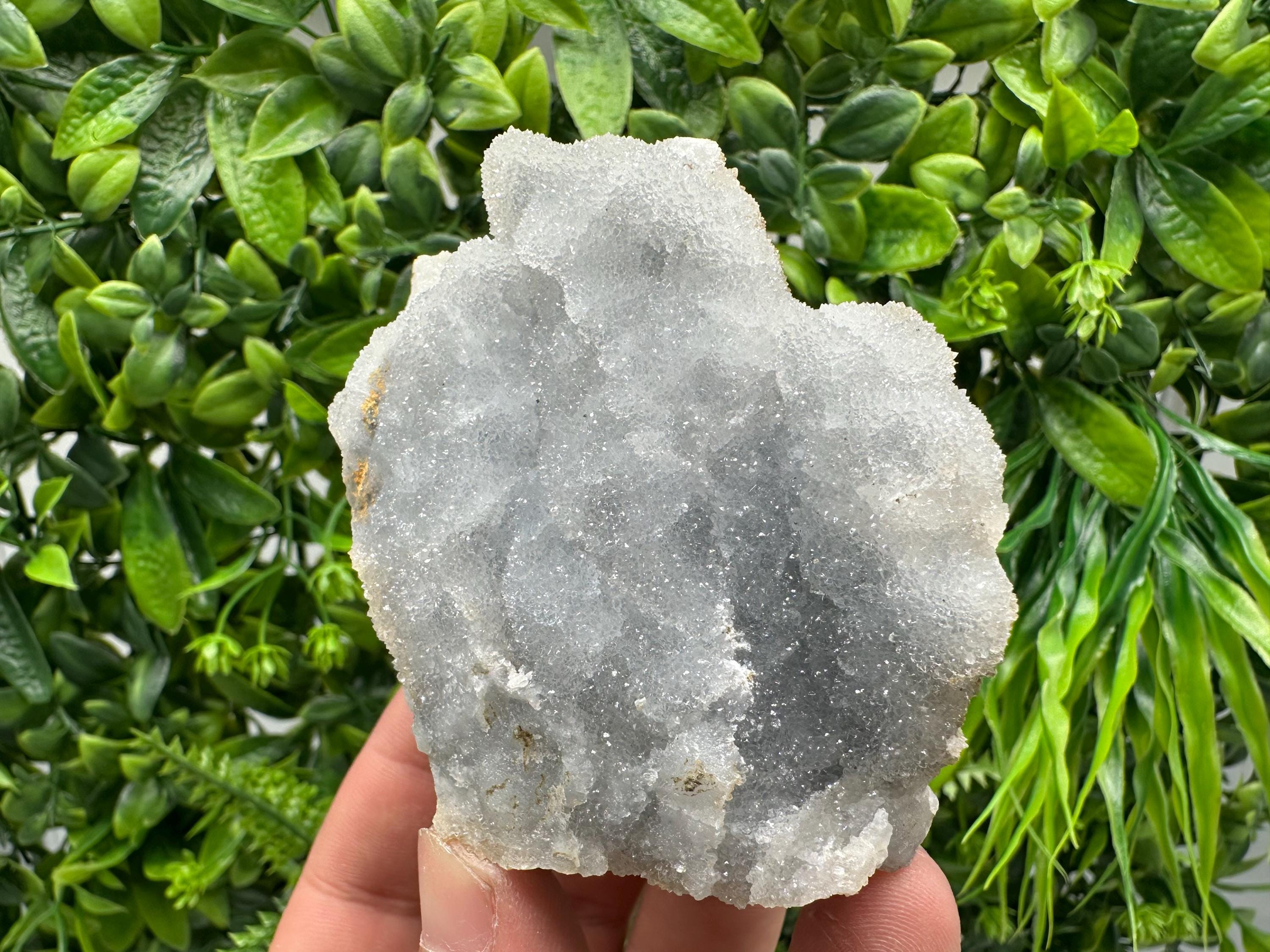 Blue Chalcedony Quartz with Chlorite Inclusions, Bulgarian Crystal Mineral