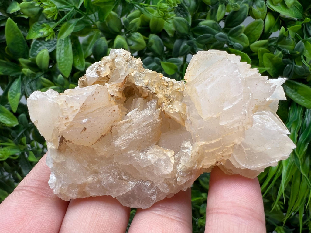 Quartz Crystal with Calcite and Chlorite: Borieva Mine, Bulgaria