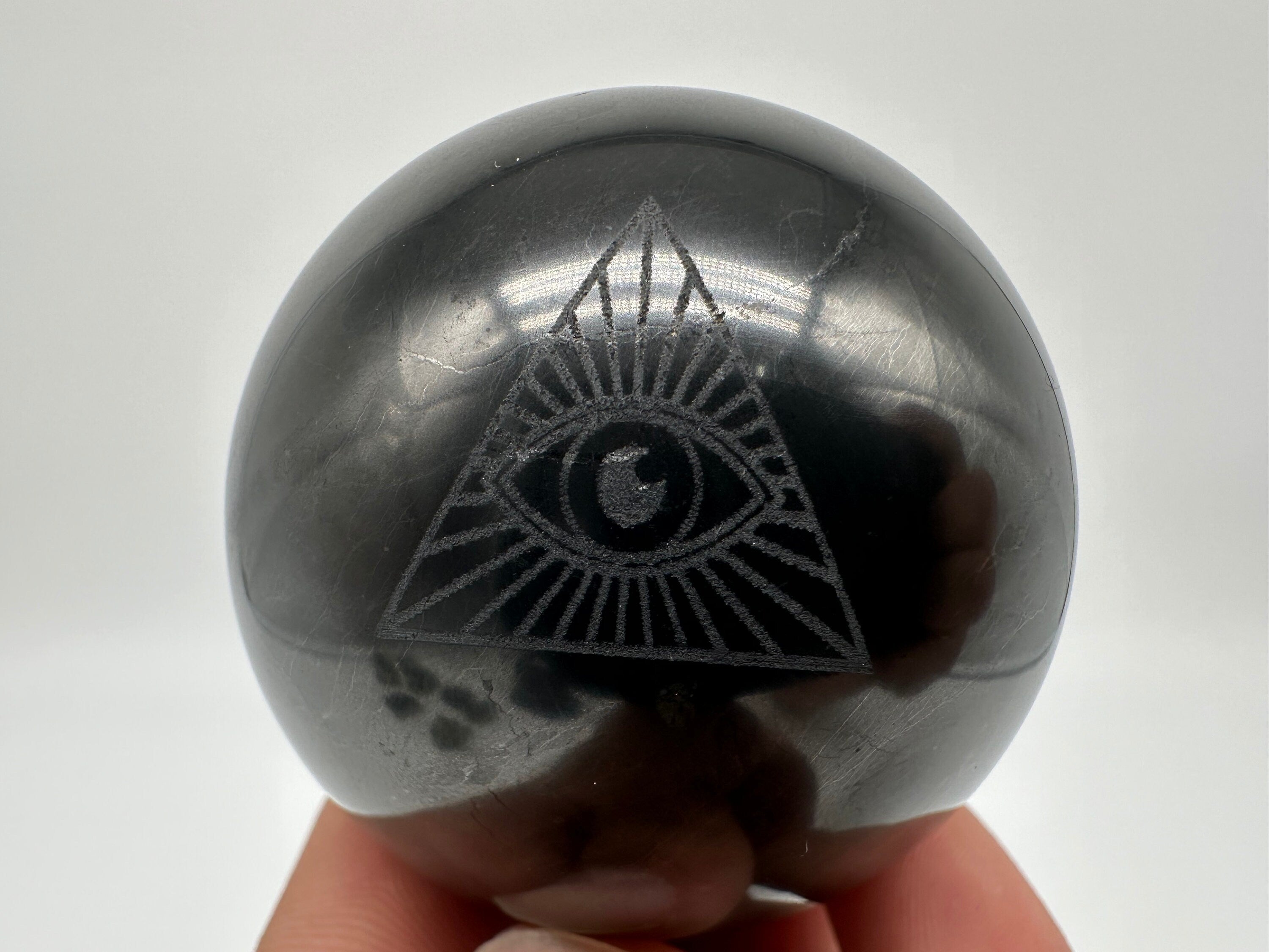 Shungite Sphere 5cm: Polished EMF Protection Crystal