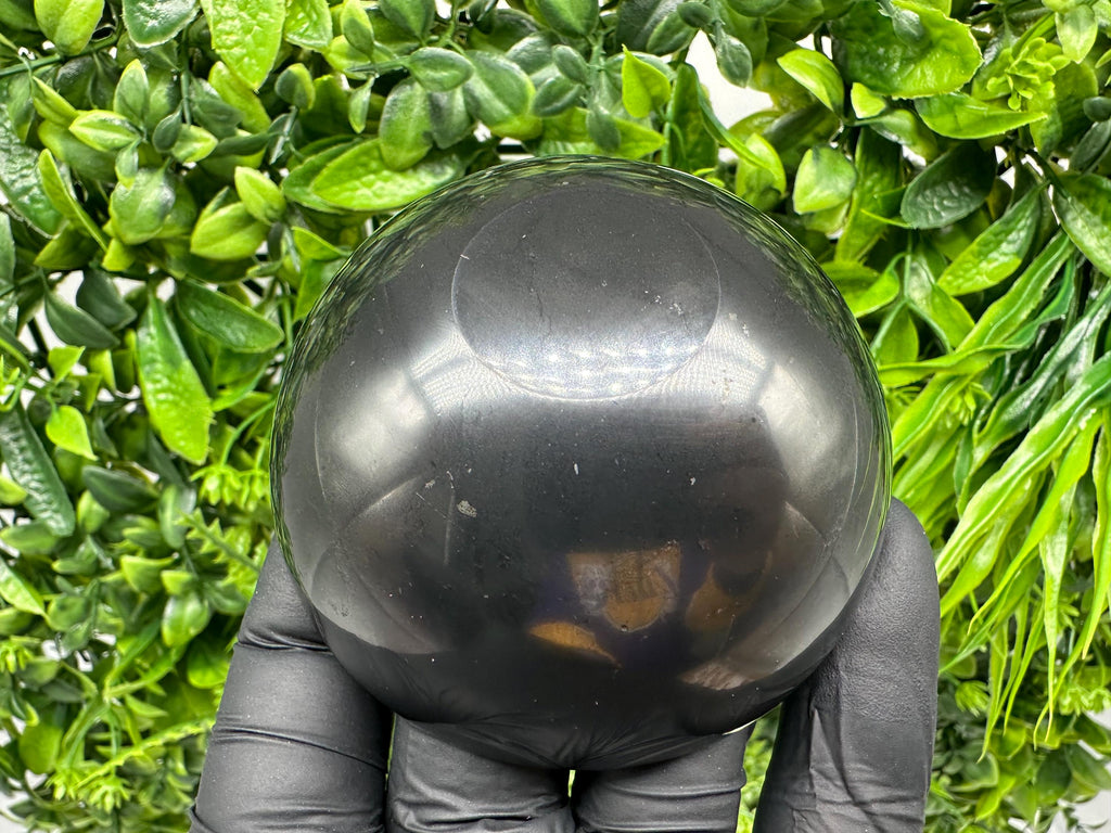 Polished Shungite Bowl 80mm: EMF Protection, Water Purification