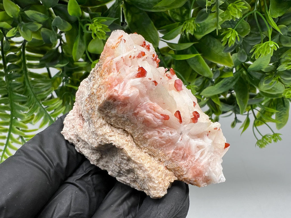 Red Vanadinite on Barite from Marocco,crystal minerals Speciment cluster Vanadinite crystal Vanadinite Geology Vanadinite cluster minerals