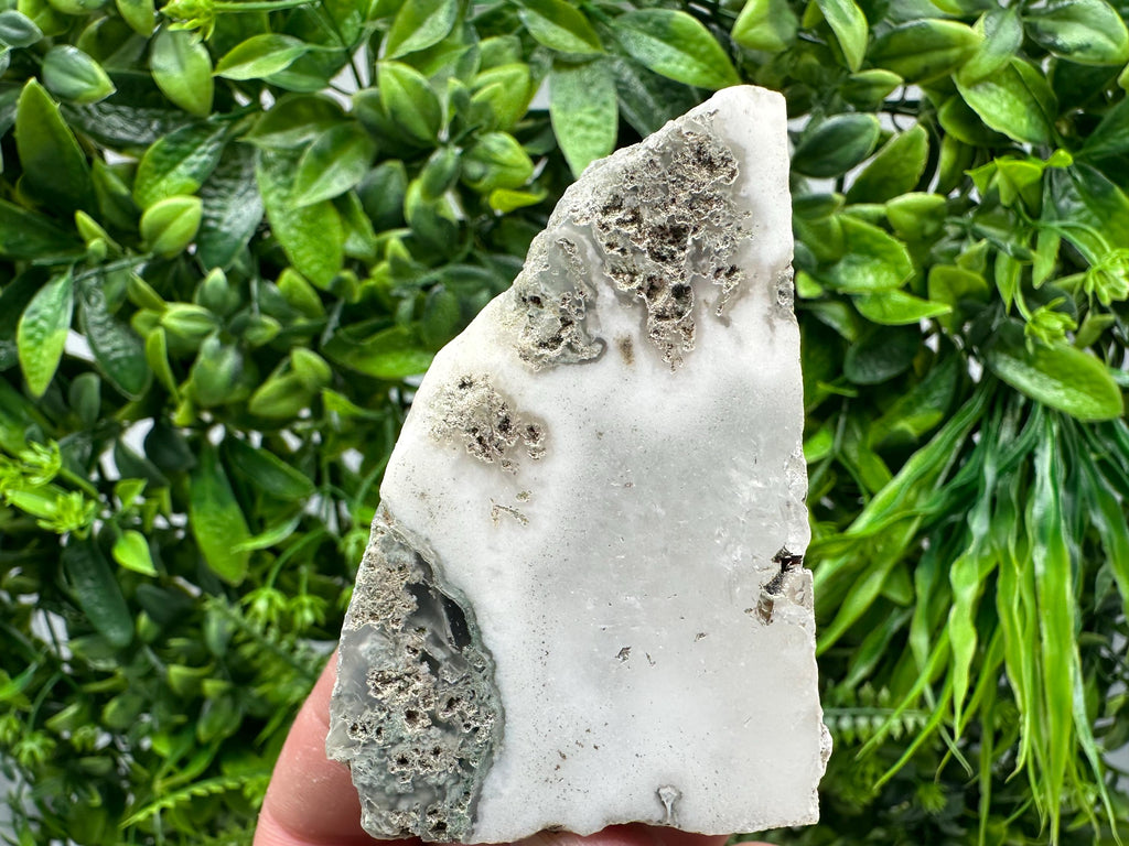 Polished Moss Agate Slab: Crystal Slice (7/5cm, 99 grams)