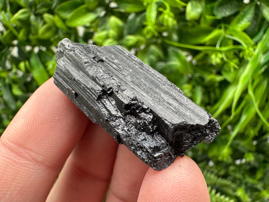 Natural Black Tourmaline Crystal – Raw Protective Stone, Healing Crystal, Grounding Mineral Gift