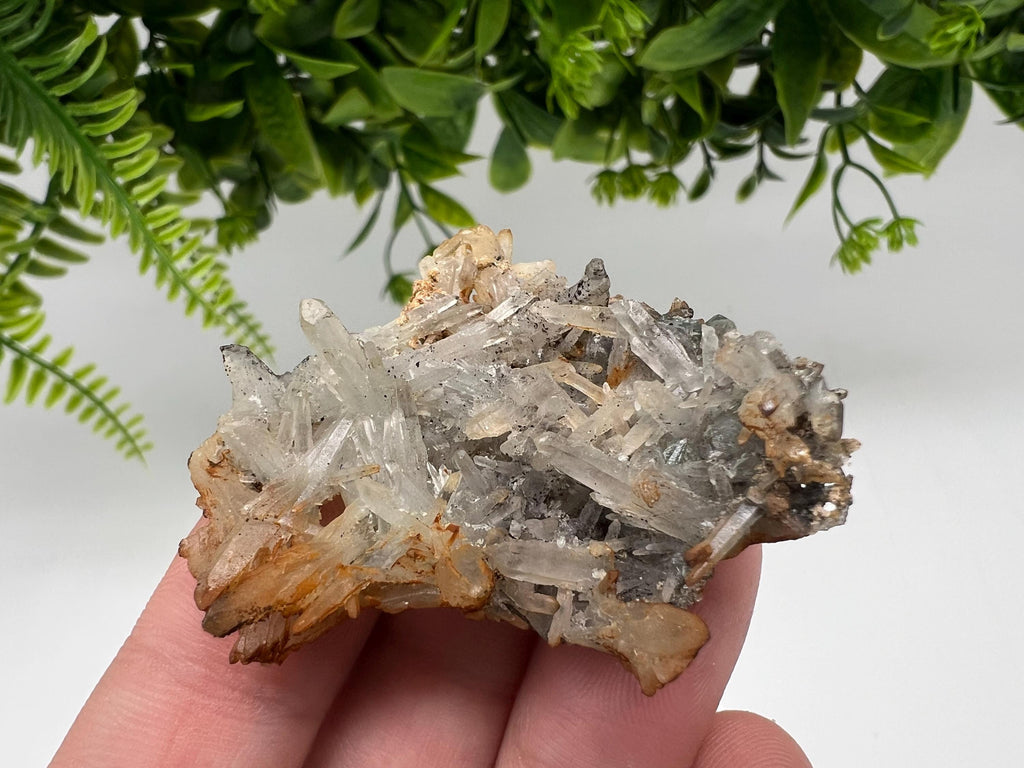 Bulgarian Quartz Mineral Specimen: Iron Oxide Limonite Inclusion