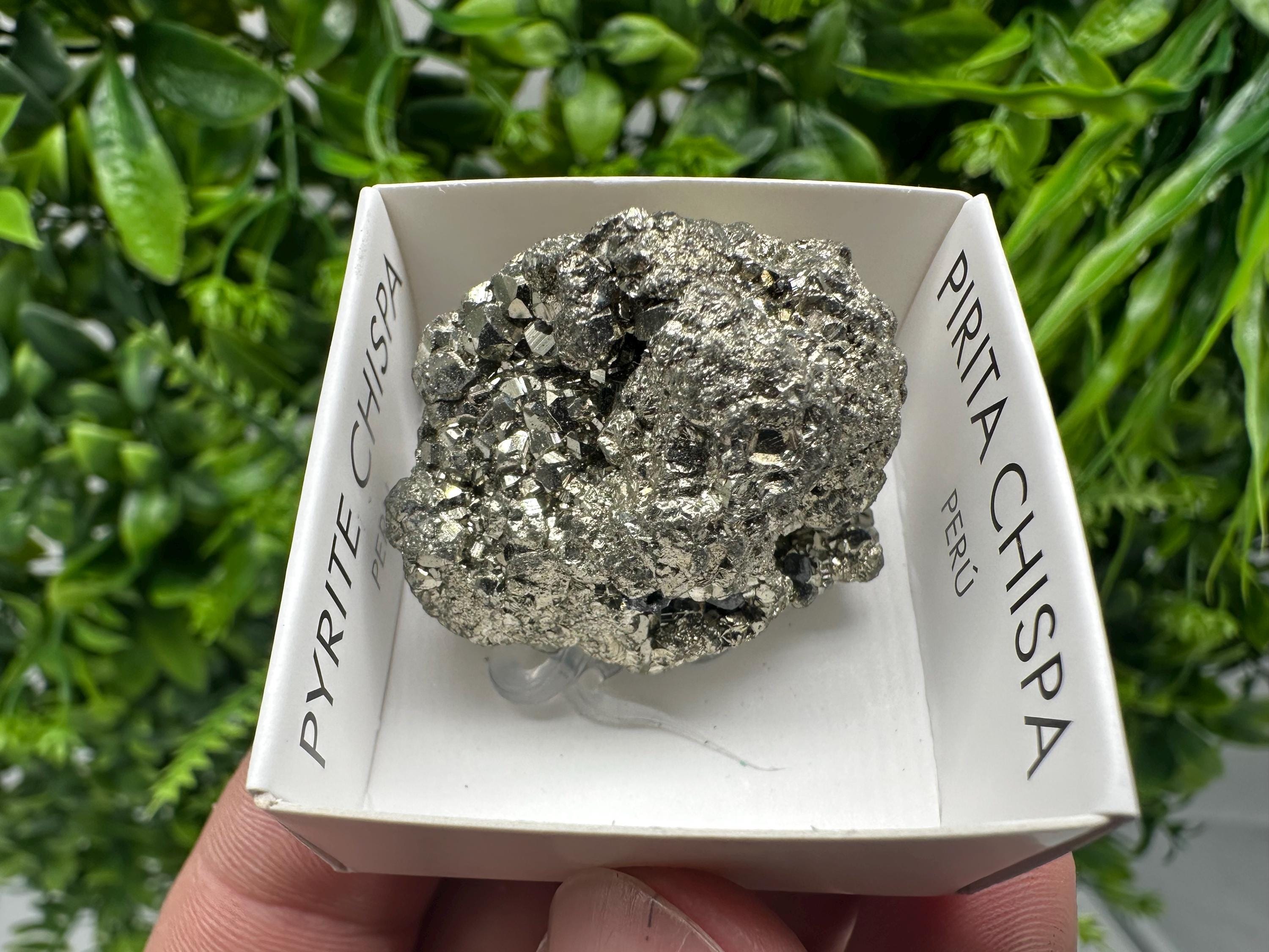Peruvian Pyrite Cube, Natural Shiny Mineral Specimen, Home Decor Stone