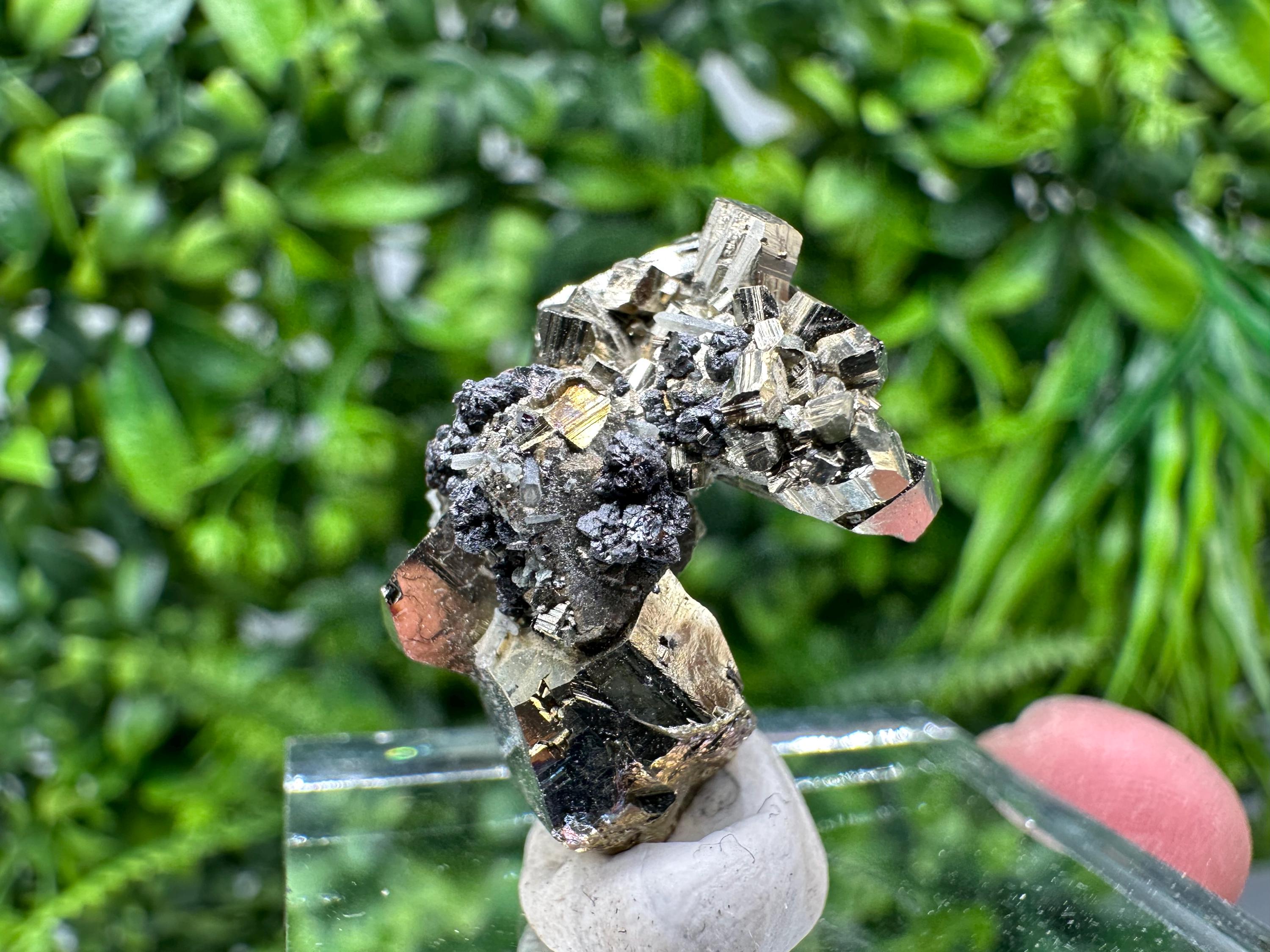 Rare Rainbow Pyrite Cluster: Borieva Mine, Bulgaria
