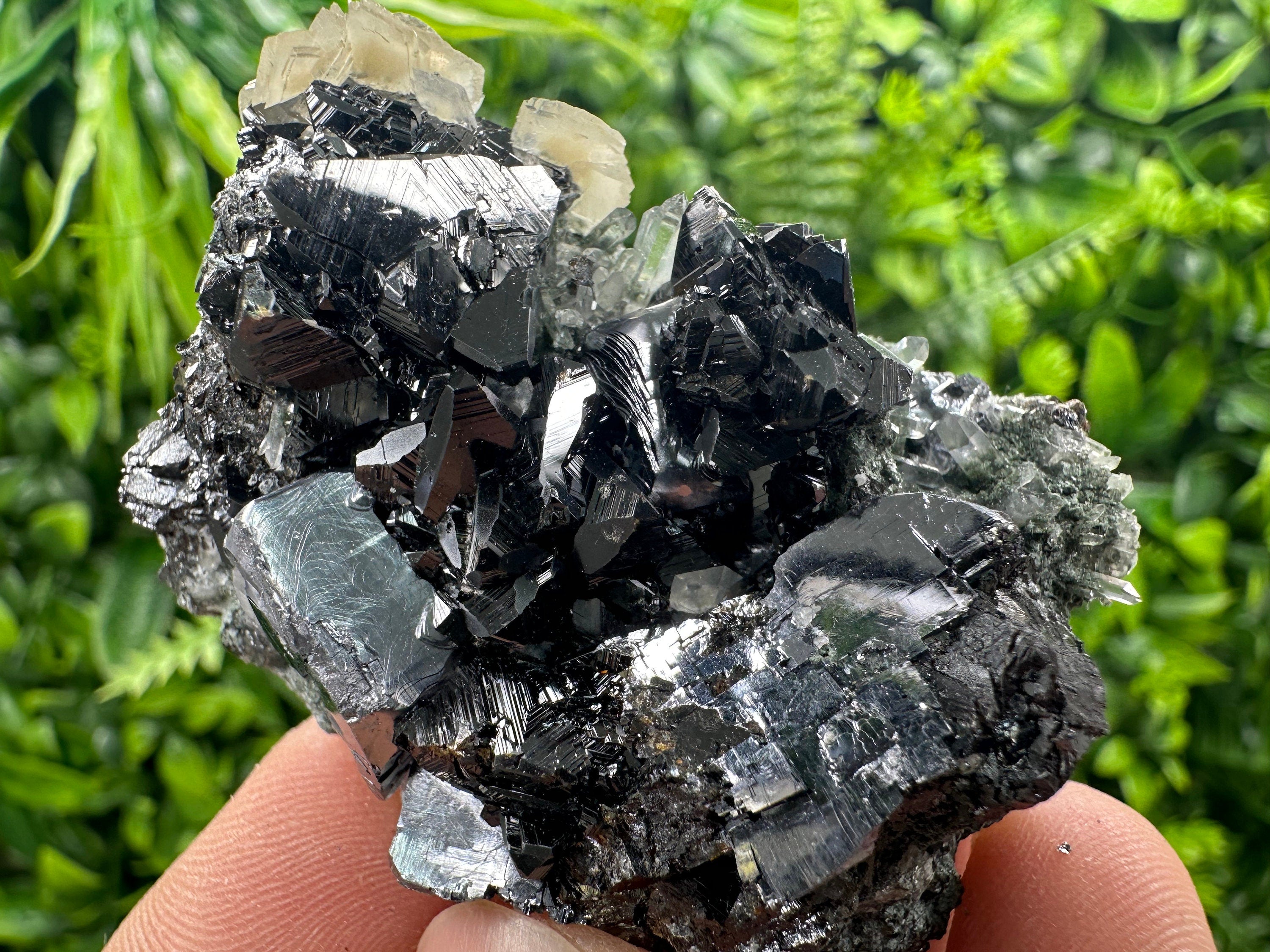 Sphalerite Galena Calcite Cluster, Borieva Mine Mineral Specimen
