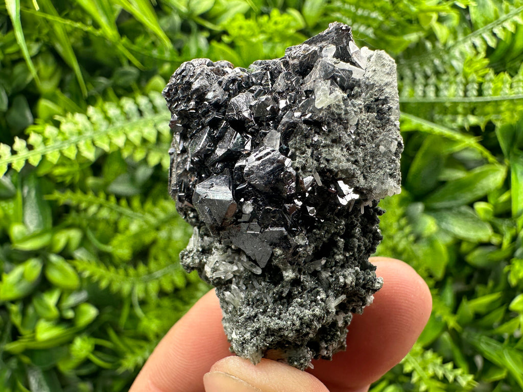 Sphalerite on Quartz: Natural Mineral Specimen, Bulgaria