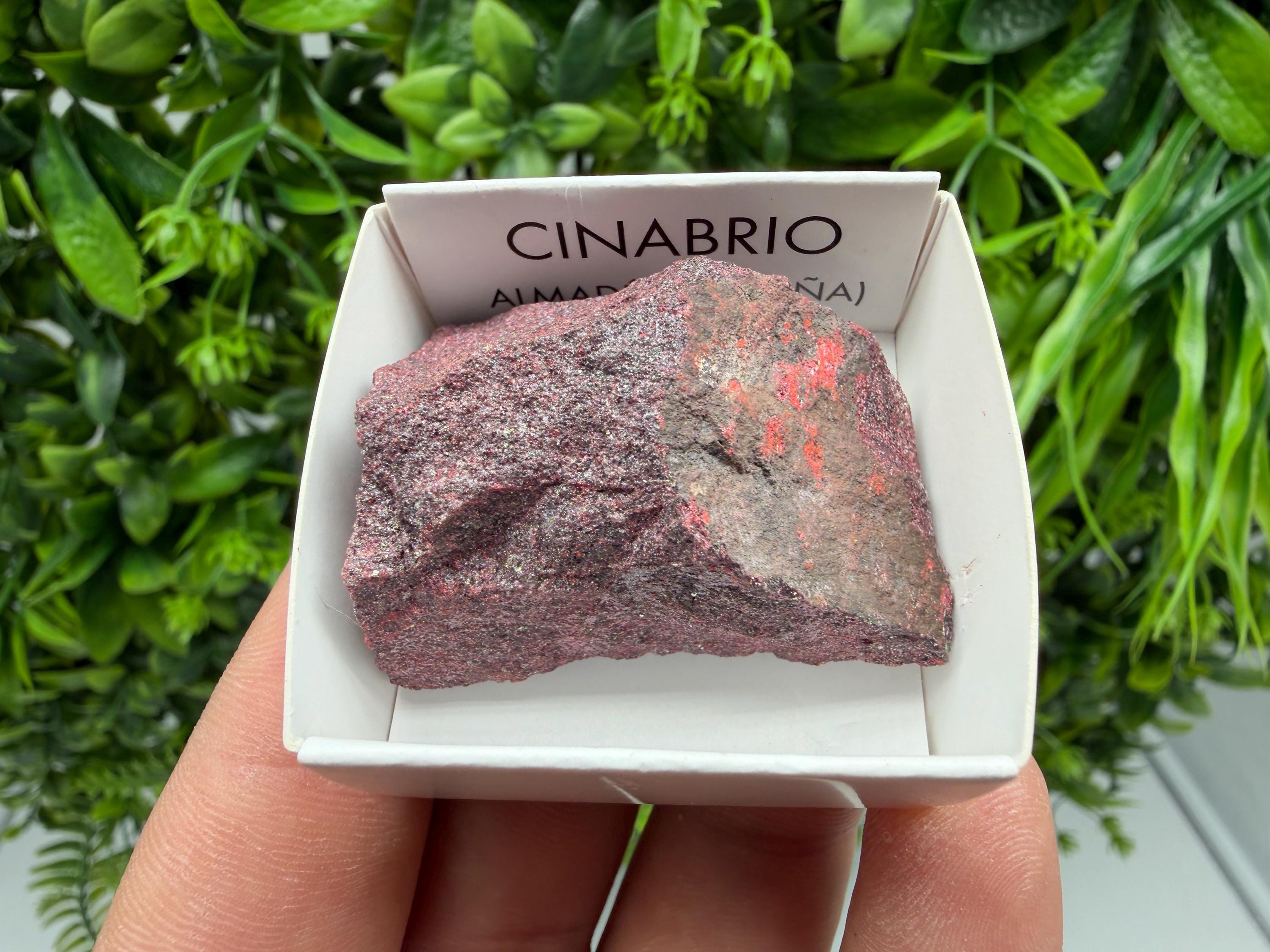 Red Cinnabar Crystal Specimen: Raw Mineral from Almaden, Spain