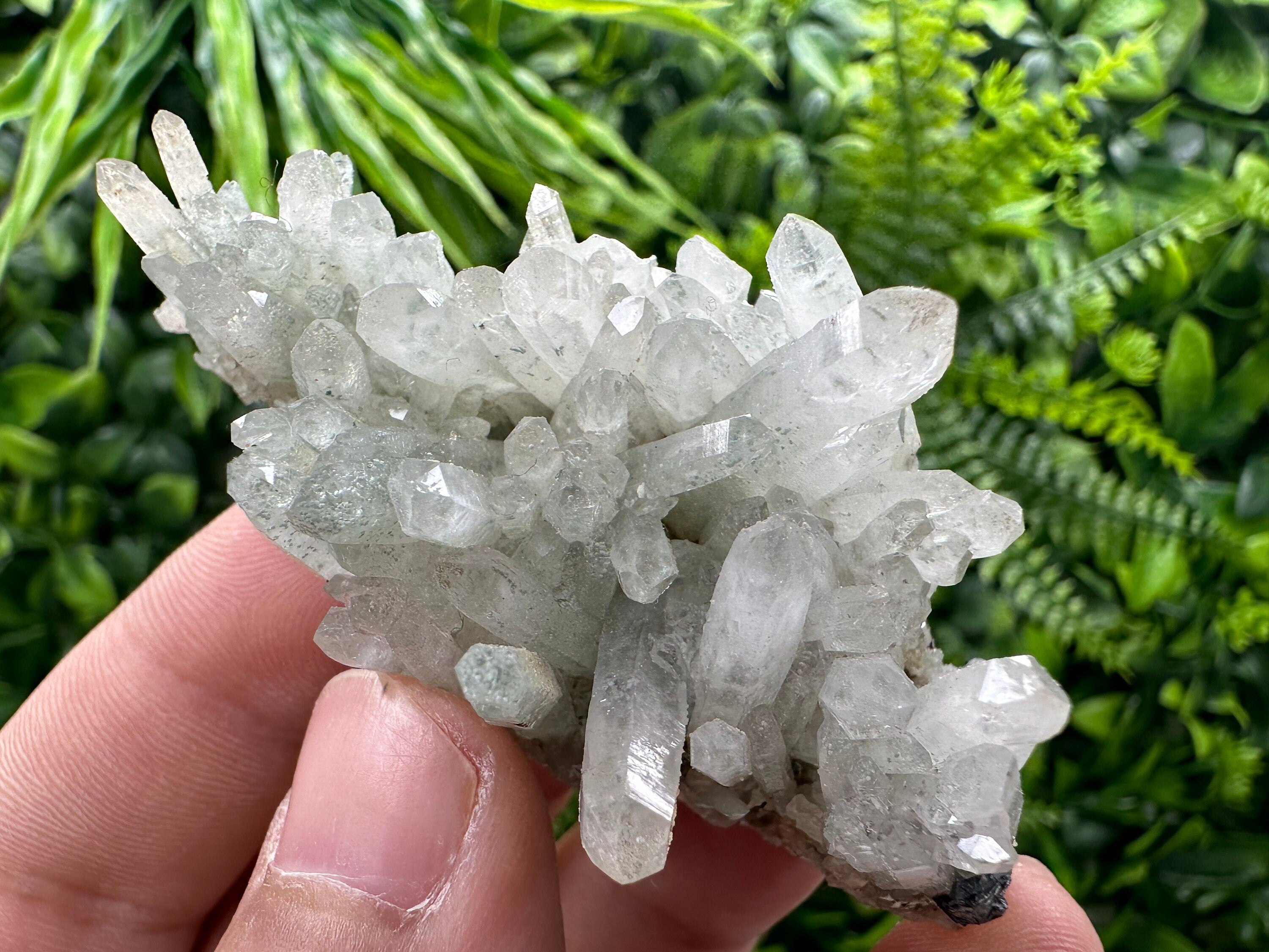 Green Quartz Specimen: Chlorite and Sphalerite Inclusions, Madan Bulgaria