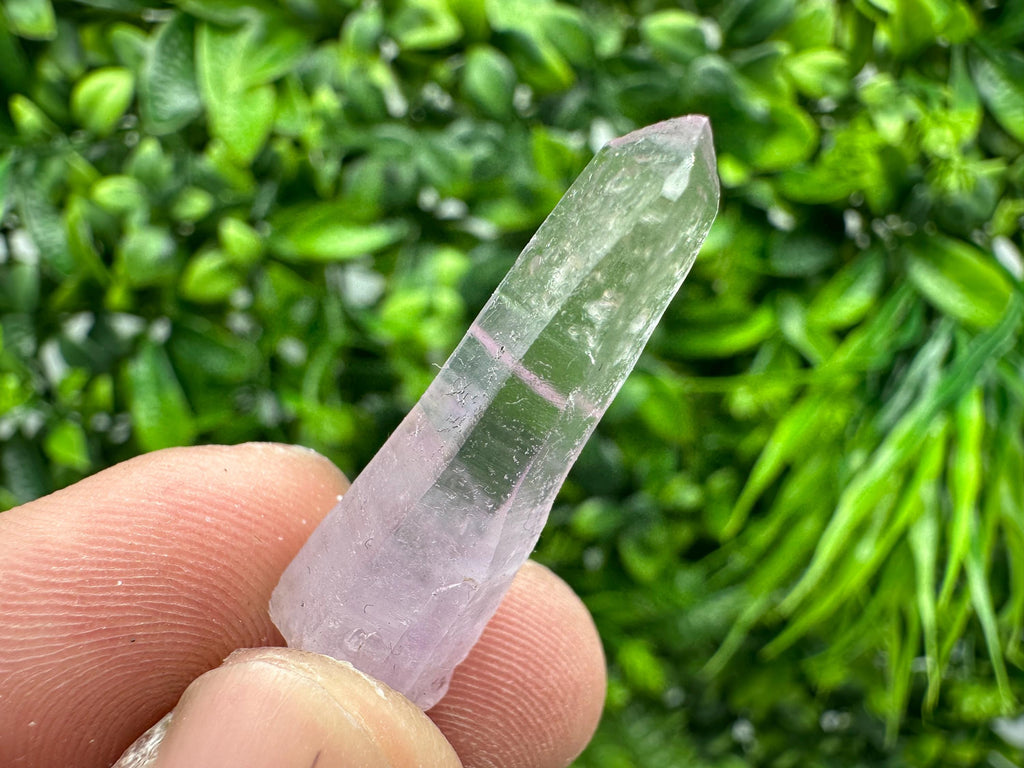 Amethyst Phantom Quartz Crystal: Chalcedony Chlorite Inclusions