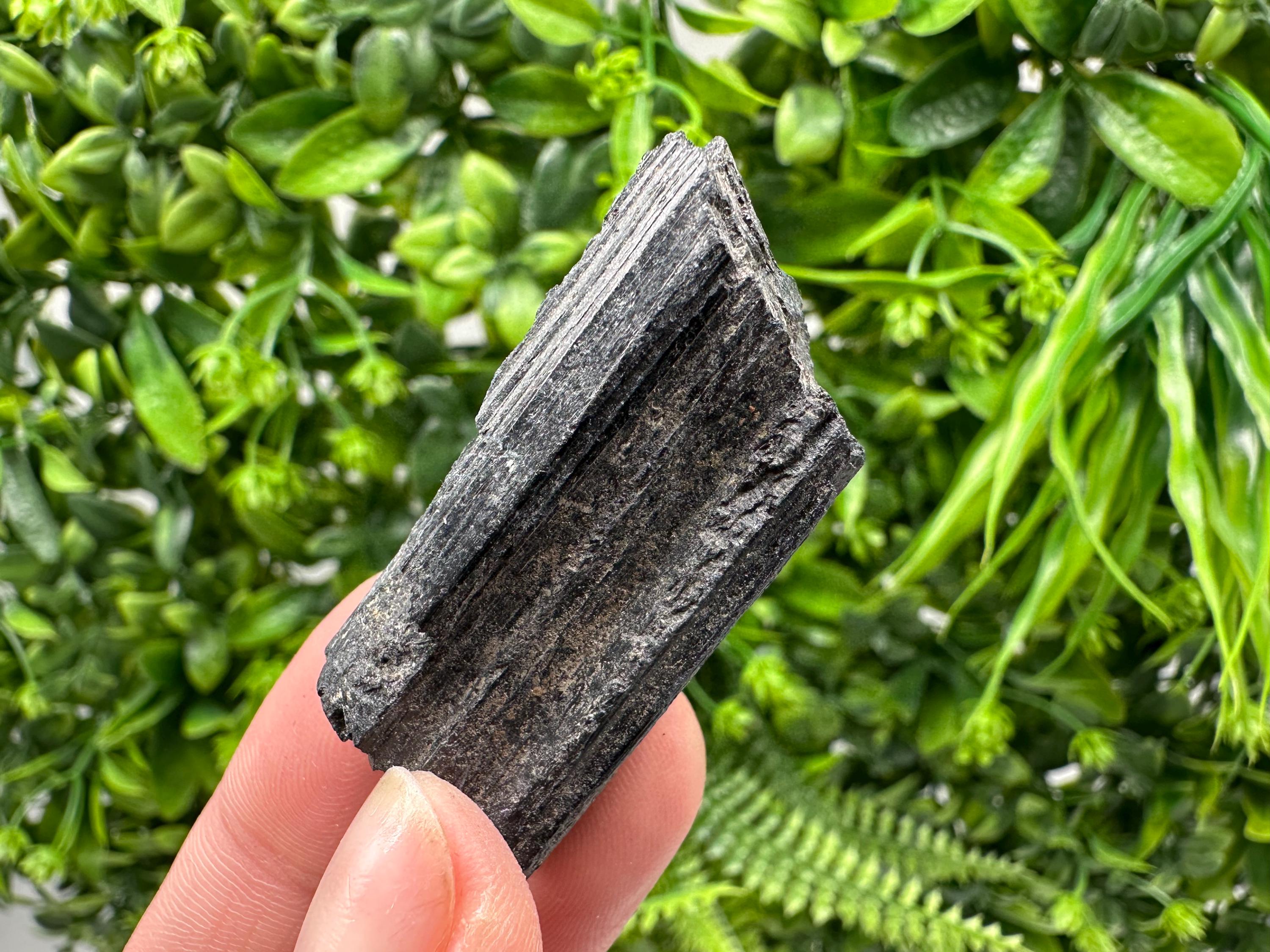 Natural Black Tourmaline Crystal – Raw Protective Stone, Healing Crystal, Grounding Mineral Gift
