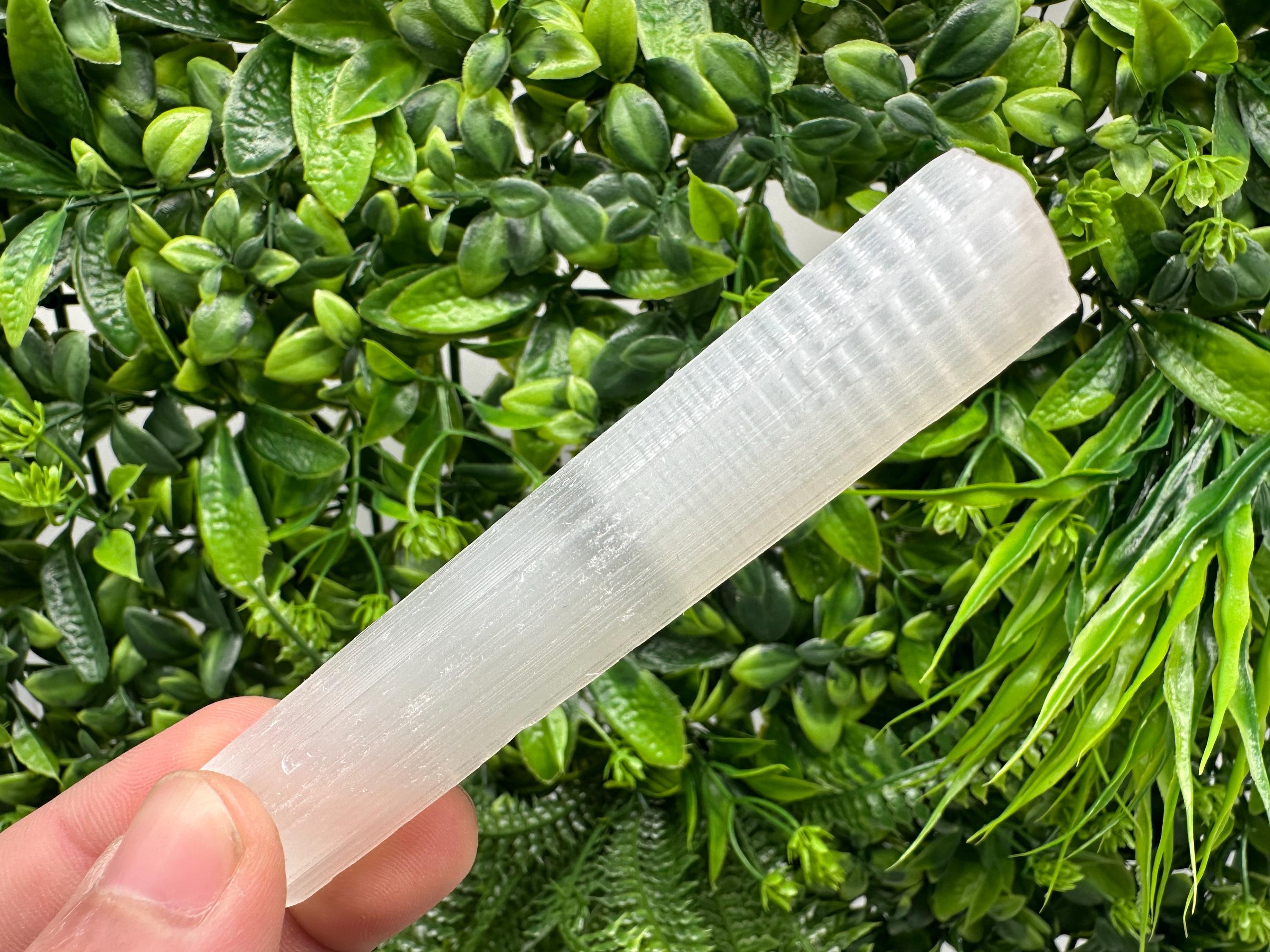 Raw Selenite Wand: Crystal Charging Stick, Healing Crystals