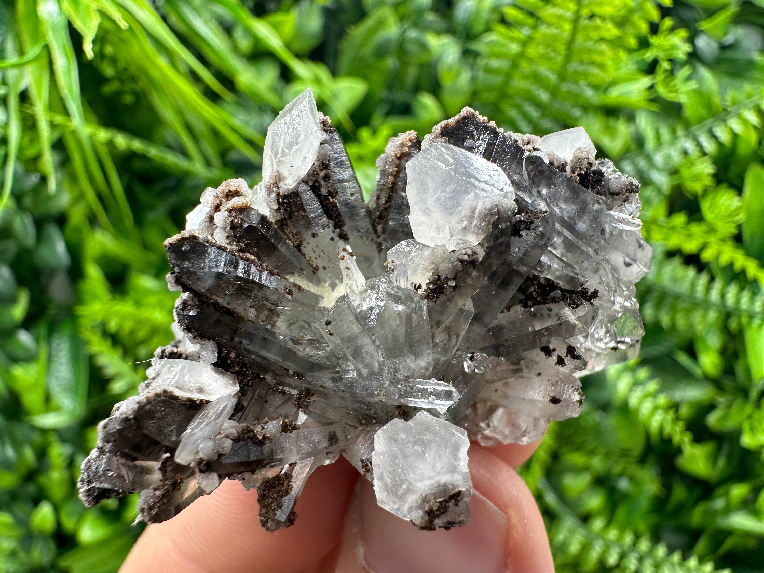Quartz with Calcite Mineral Specimen, Bulgaria Crystal Decor