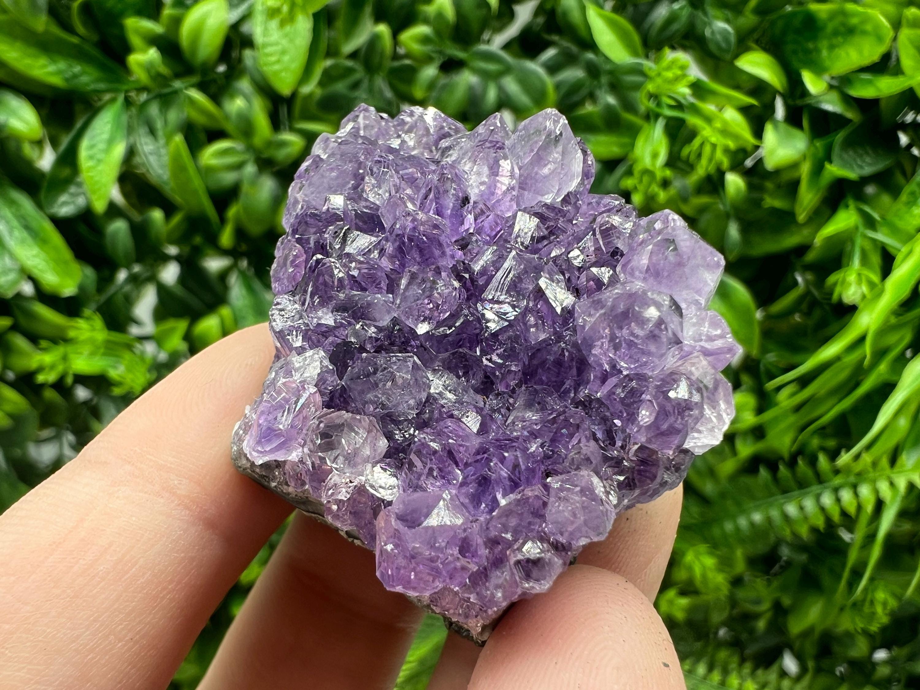 Uruguay Amethyst Cluster, Natural Purple Crystal, Home Decor