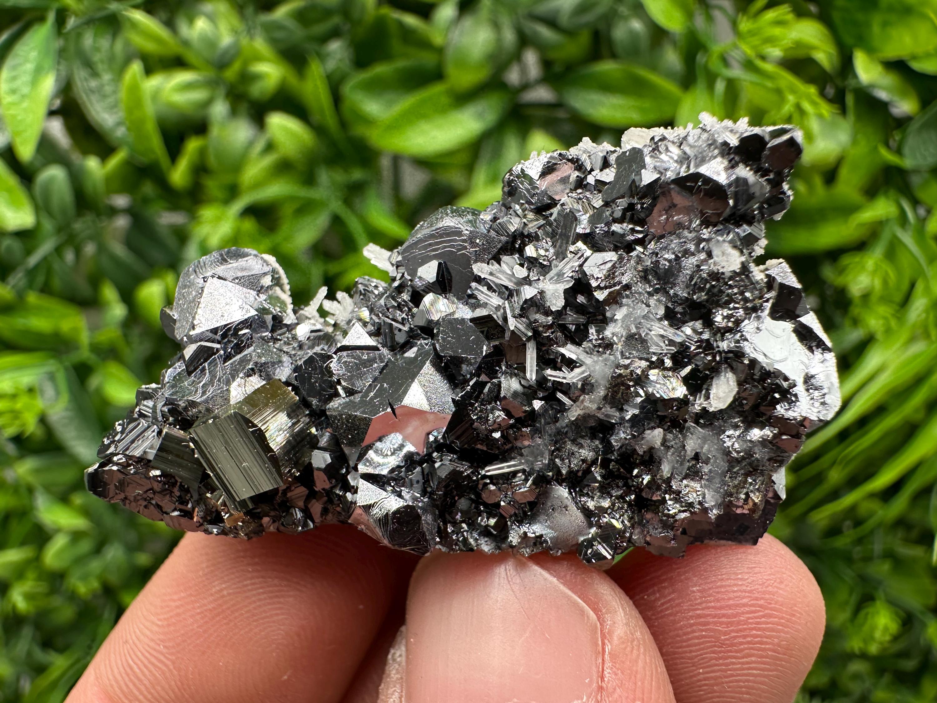 Galena Sphalerite Pyrite Quartz Mineral Specimen, Borieva Mine, Bulgaria Home Decor (5x3x1.5 cm)