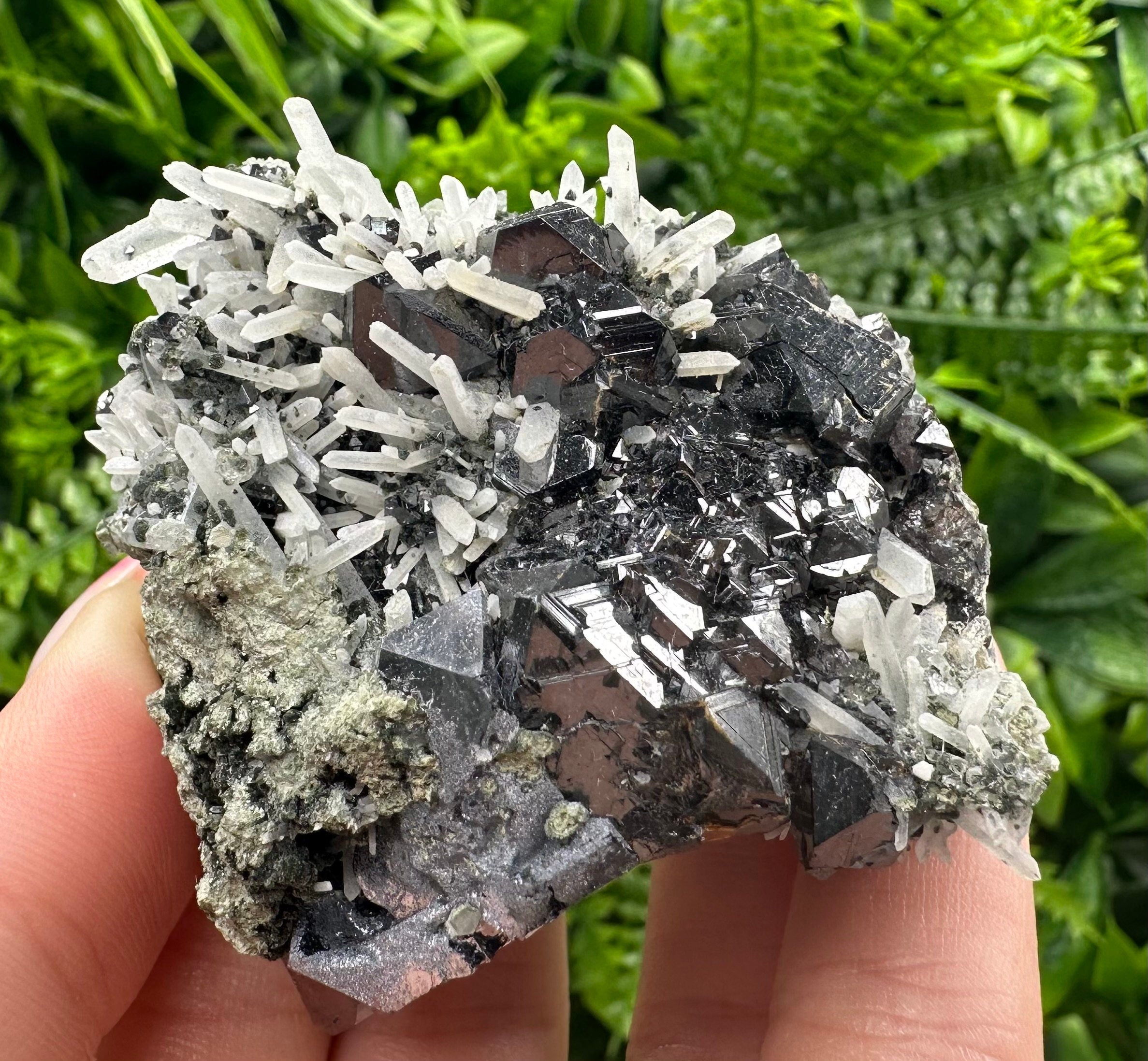 Borieva Sphalerite on Quartz: Rare Mineral Cluster