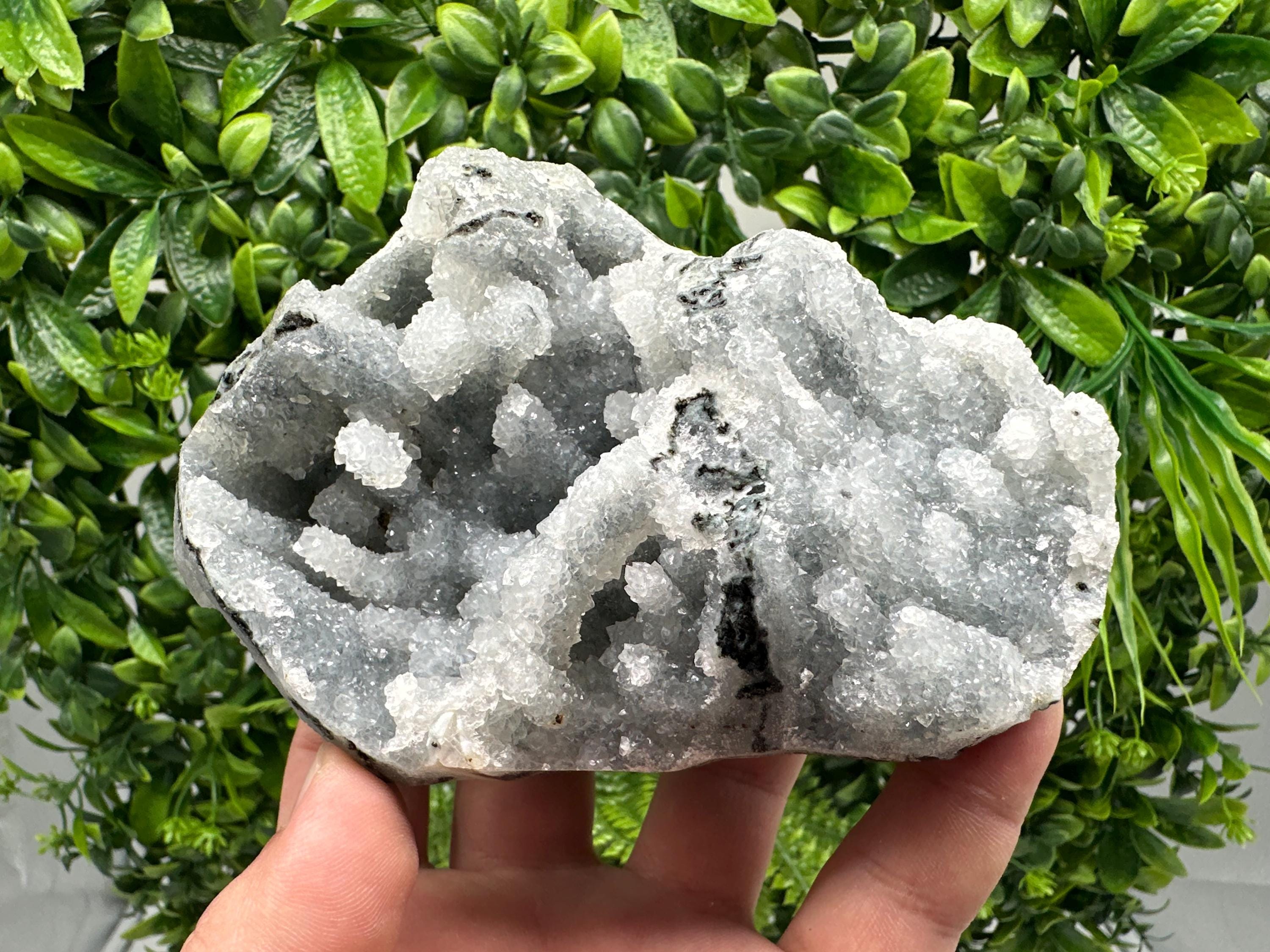Natural Chalcedony Crystal Specimen, Indian Mineral Collection, Home Decor