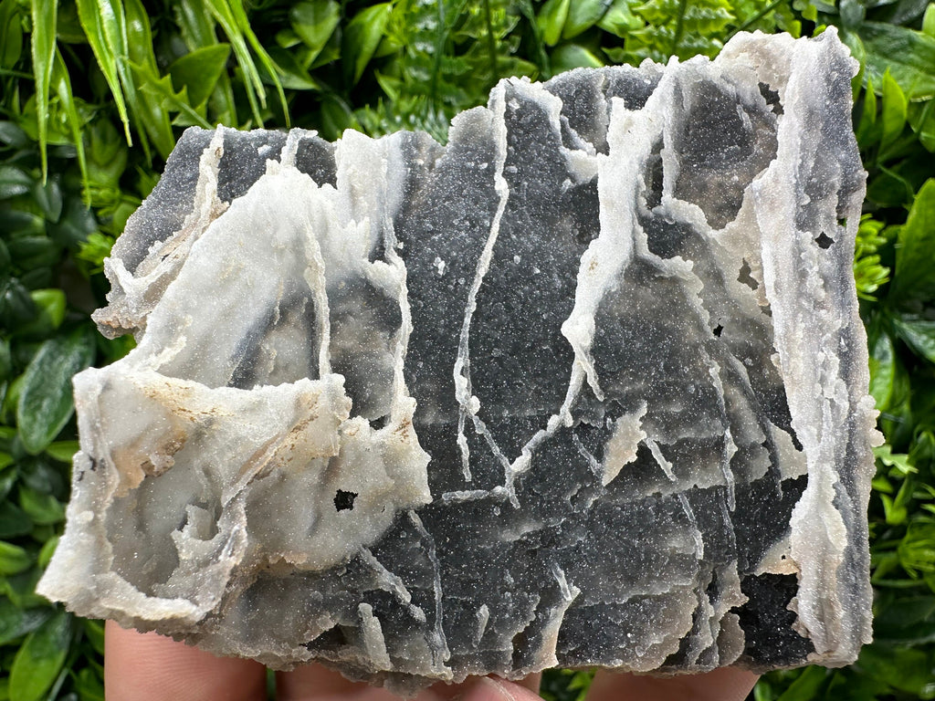 Chlorite Quartz Chalcedony Specimen: Deep Blue Mineral Decor
