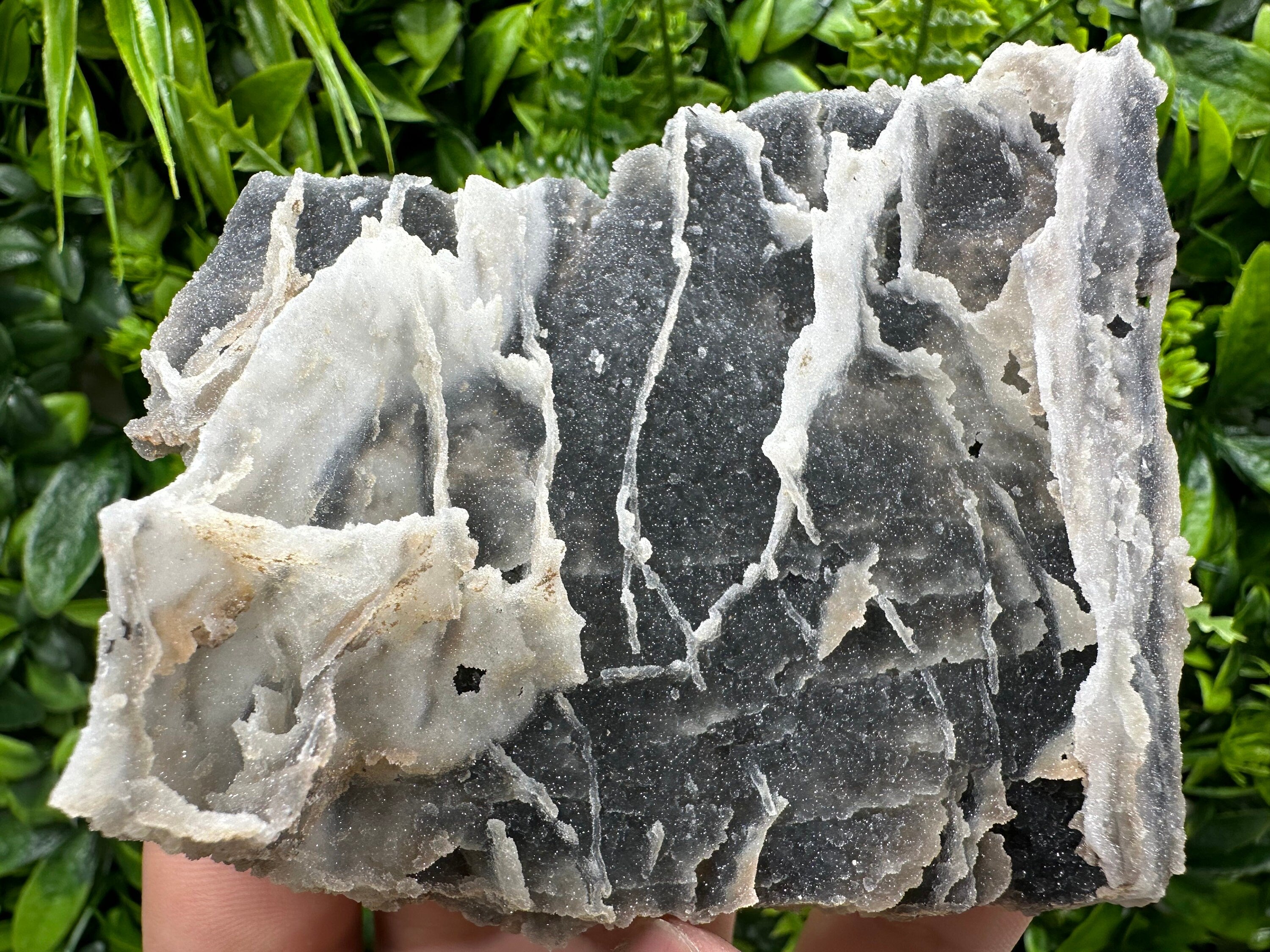 Chlorite Quartz Chalcedony Specimen: Deep Blue Mineral Decor