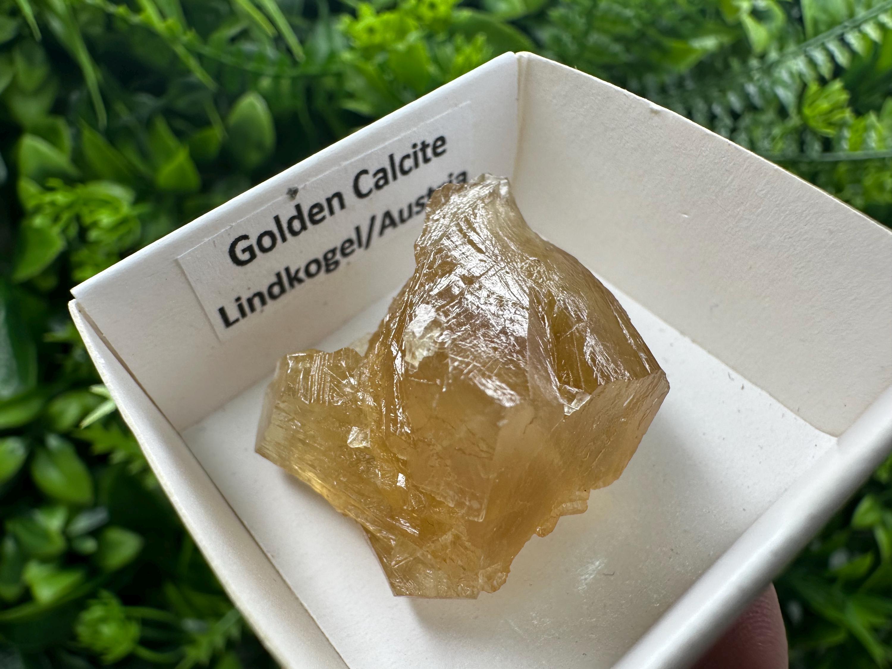 Raw Honey Calcite Crystal: Rough Golden Calcite Stone (3/3/2.5cm)