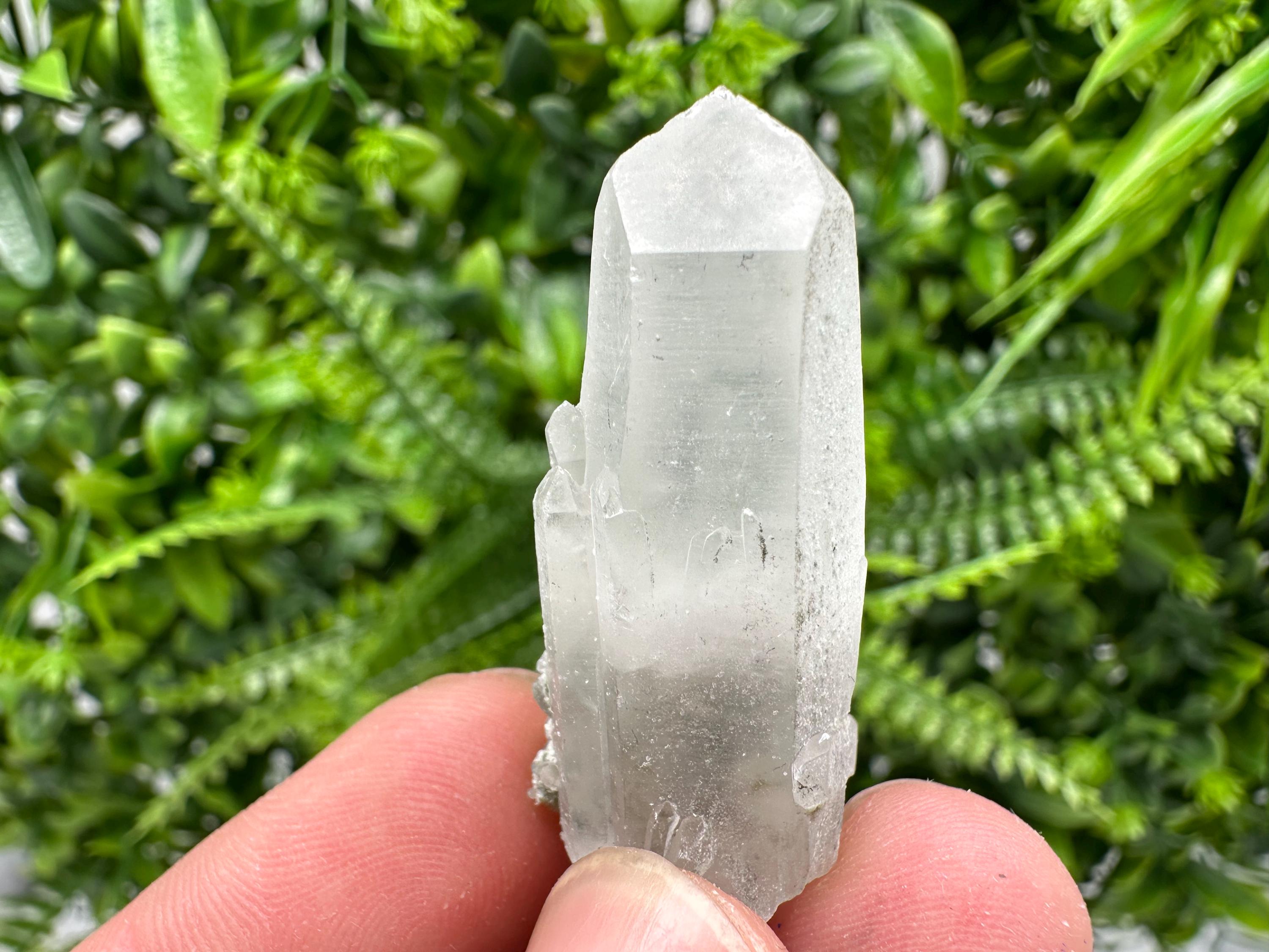 Chlorite Green Quartz Crystal with Sphalerite Inclusions