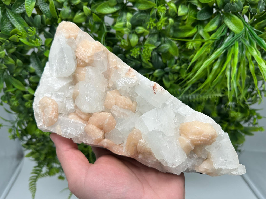 EXSTA Large Apophyllite,Stilbite on Chalcedony,natural,collection mineral specimen,India Mineral,Crystal,Stone Mineral Specimen IndiaCrystal