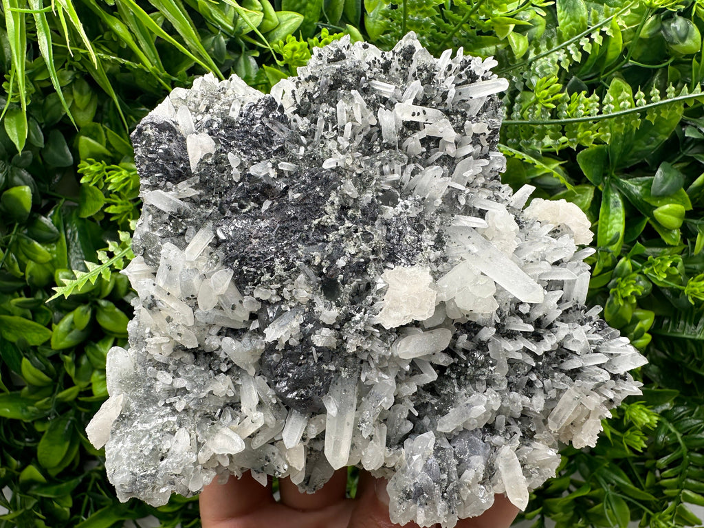 Sphalerite Calcite on Quartz, Borieva Mine Mineral Specimen