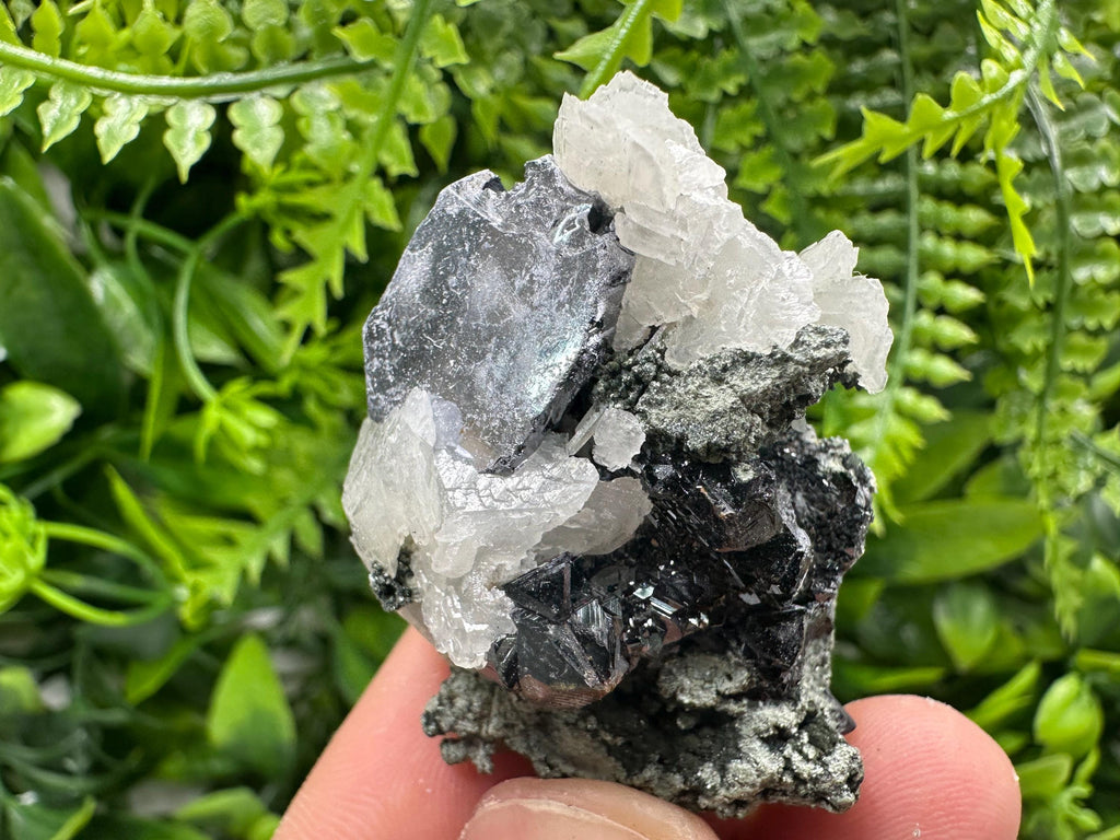 Sphalerite, Galena & Calcite Specimen: Borieva Mine, Bulgaria