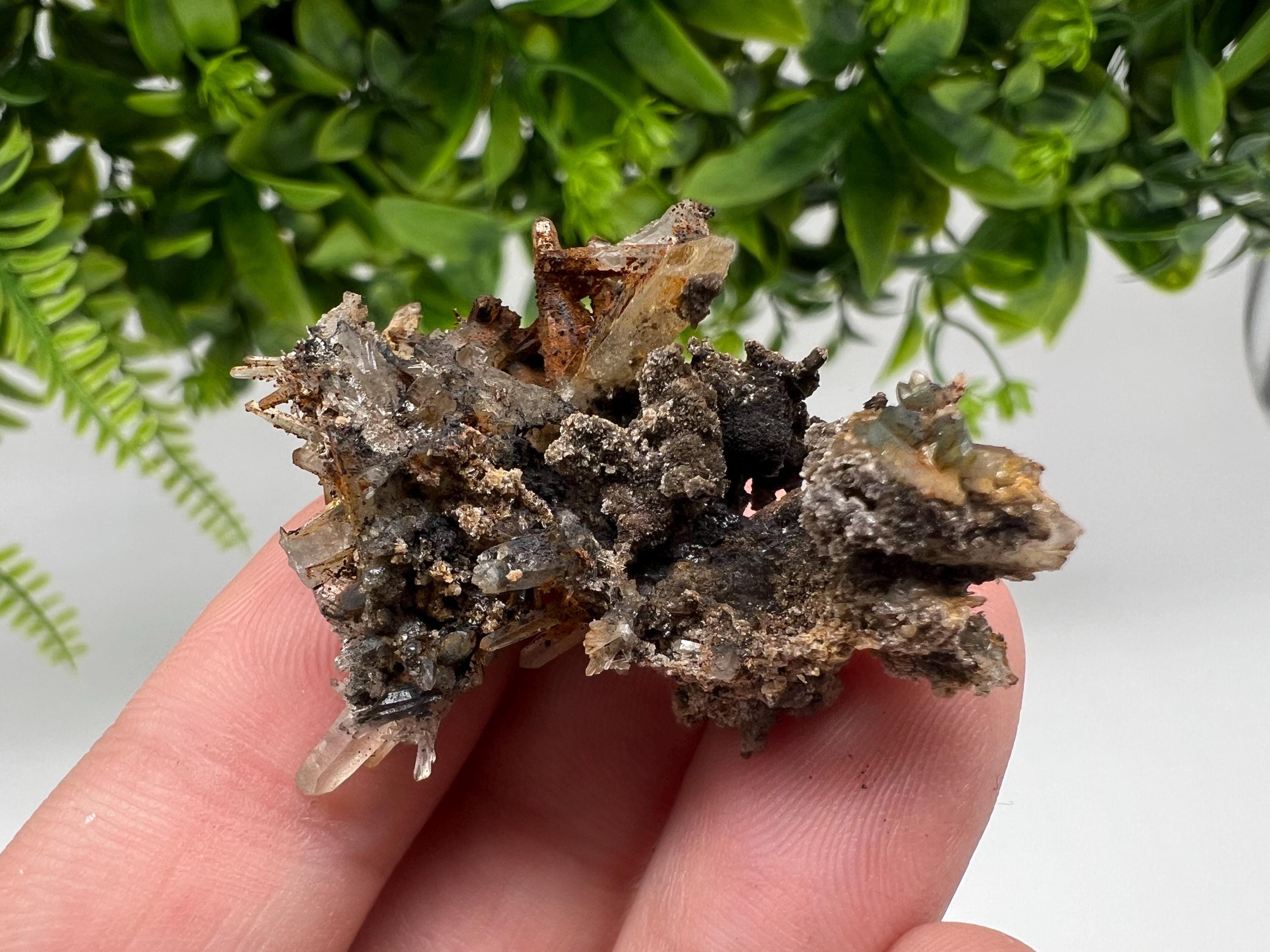 Bulgarian Quartz Mineral Specimen: Iron Oxide Limonite, 9th September Mine