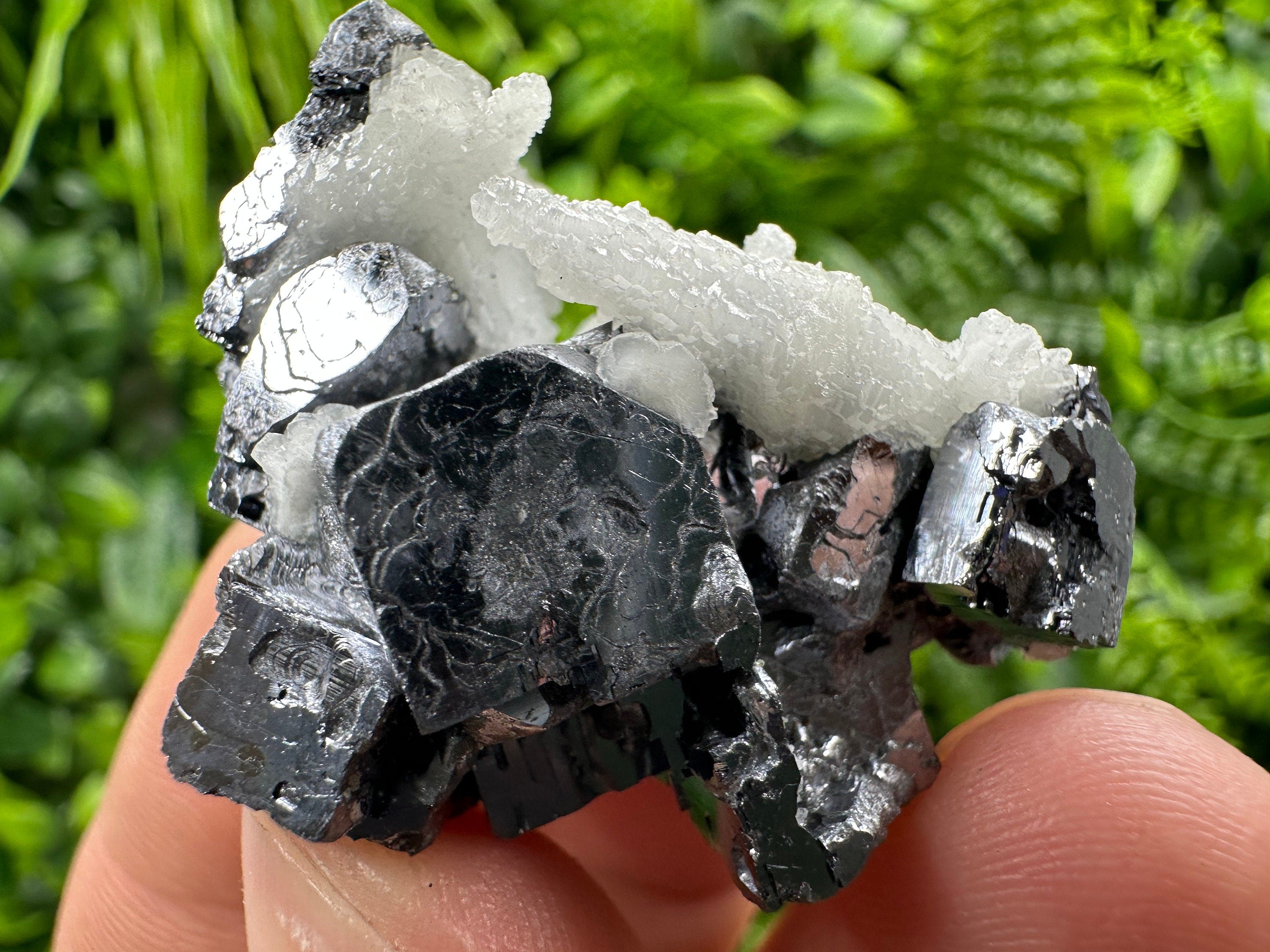 Rare Calcite on Galena: Borieva Mine, Bulgaria