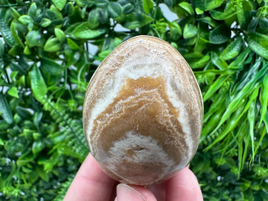 Polished Aragonite Stone Egg: Handmade Home Decor, Healing Crystal