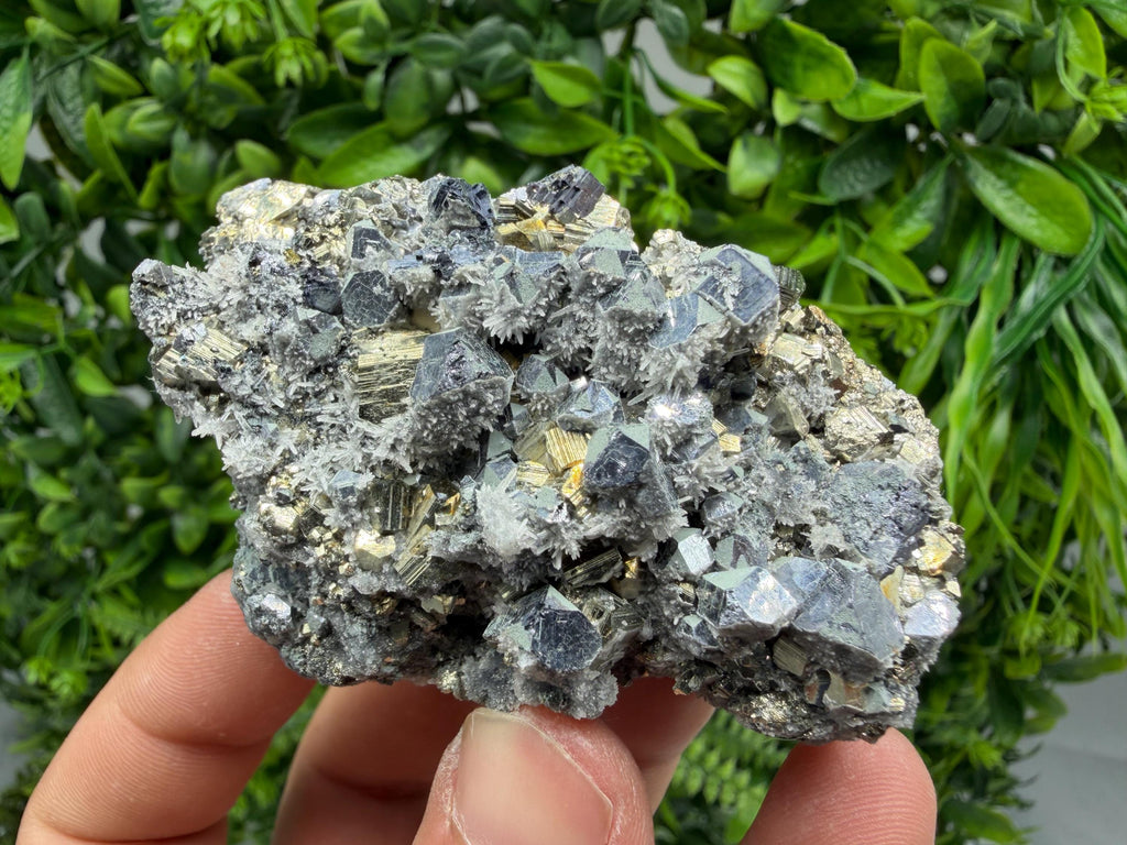 Pyrite Sphalerite Quartz  Mineral Specimen, Krushev dol Mine