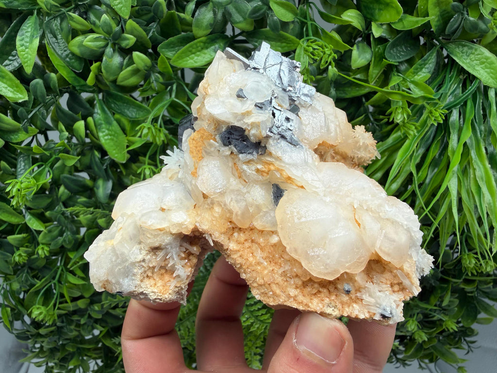 Collected Skeletal GALENA,Sphalerite,Quartz,Calcite from Krushev dol mine,Madan,Bulgaria,natural,collectible mineral specimen home decor