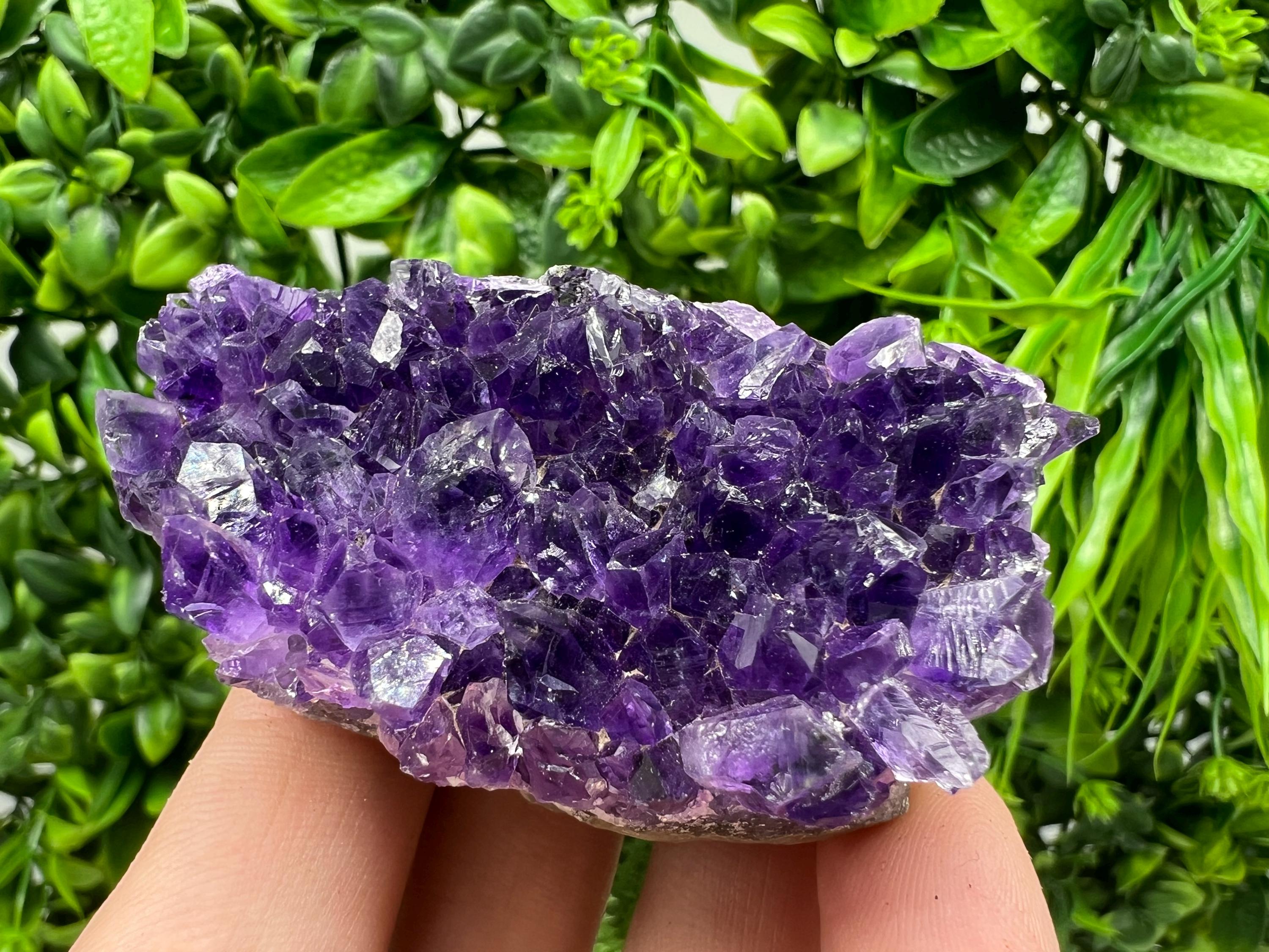 Uruguay Amethyst Crystal: Purple Quartz Home Decor, Energy Stone