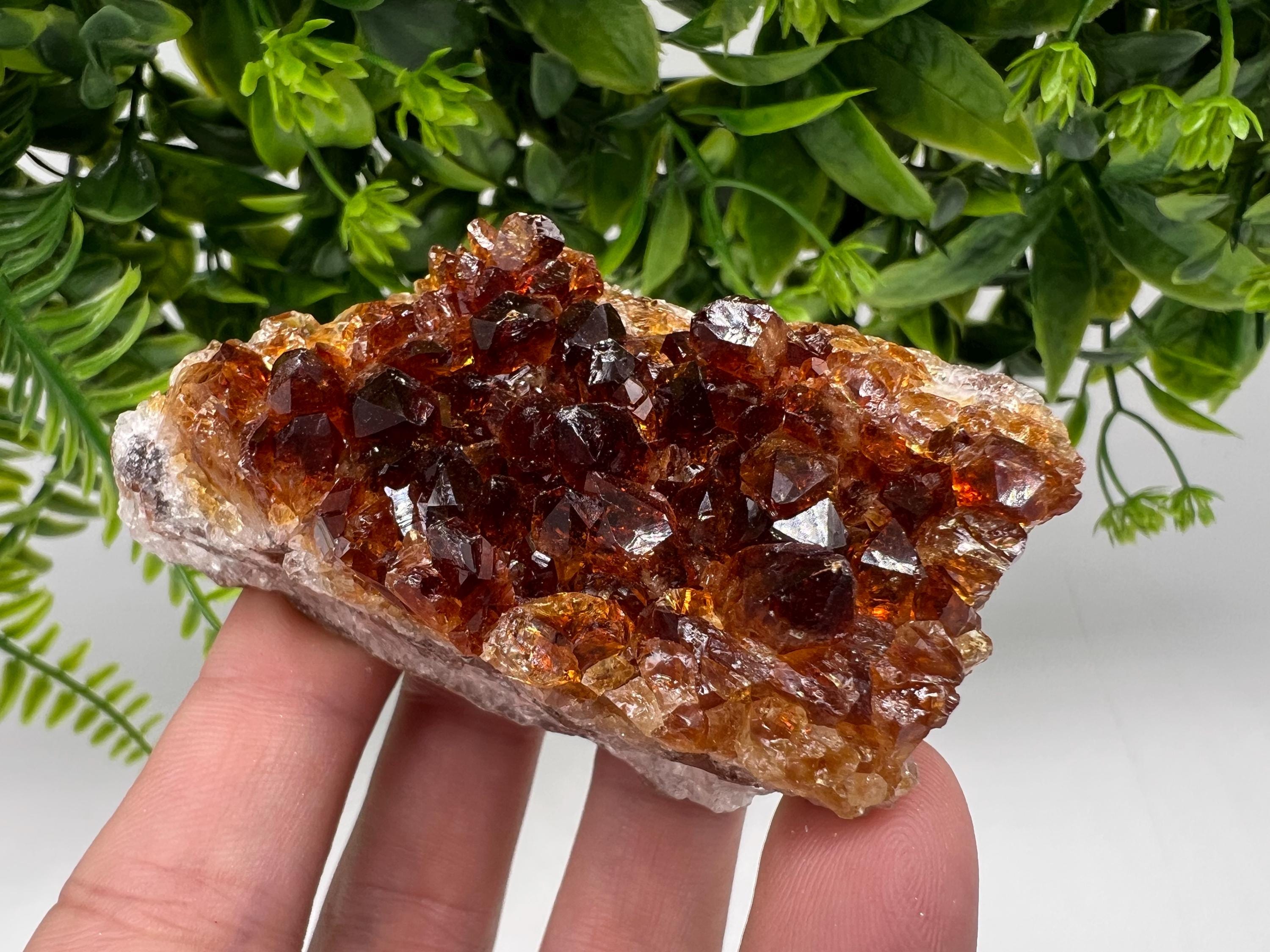 Citrine Crystal Cluster with Hematite Inclusions, Brazil