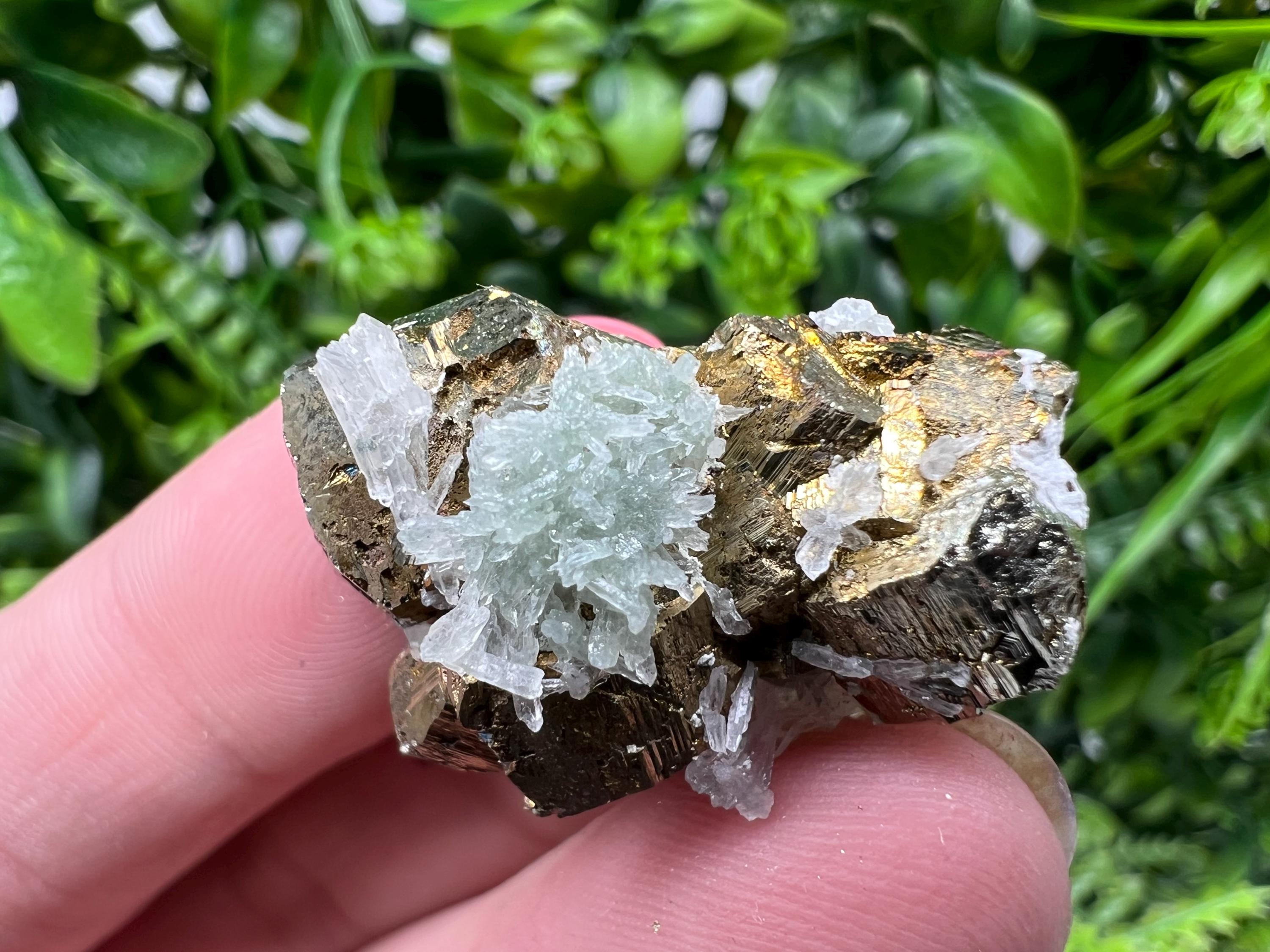 Wonderful Rainbow Pyrite whit Calcite,natural minerals souvenir Crystal,collection stone,rare minerals,home decor,Borieva Bulgaria