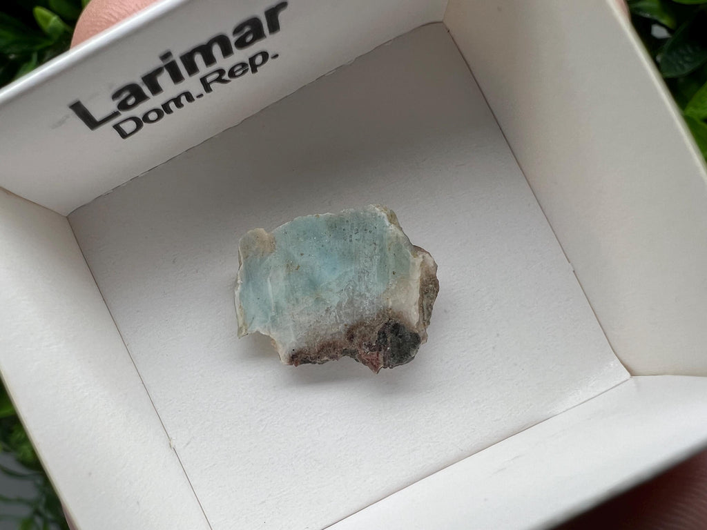 Rare Raw Larimar Specimen: Dominican Republic Crystal (20/17 mm)