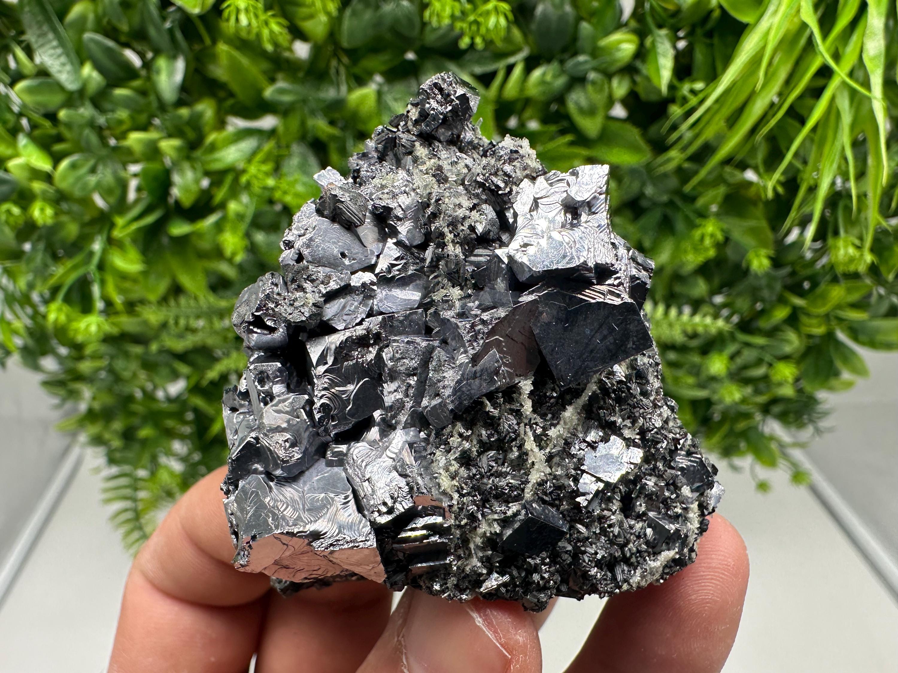 Sphalerite Galena Crystal Cluster with Quartz, Epidote & Chlorite