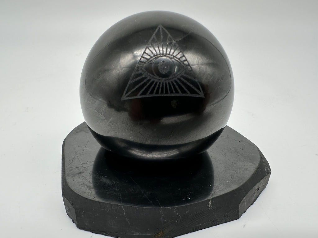 Shungite Sphere 5cm: Polished EMF Protection Crystal