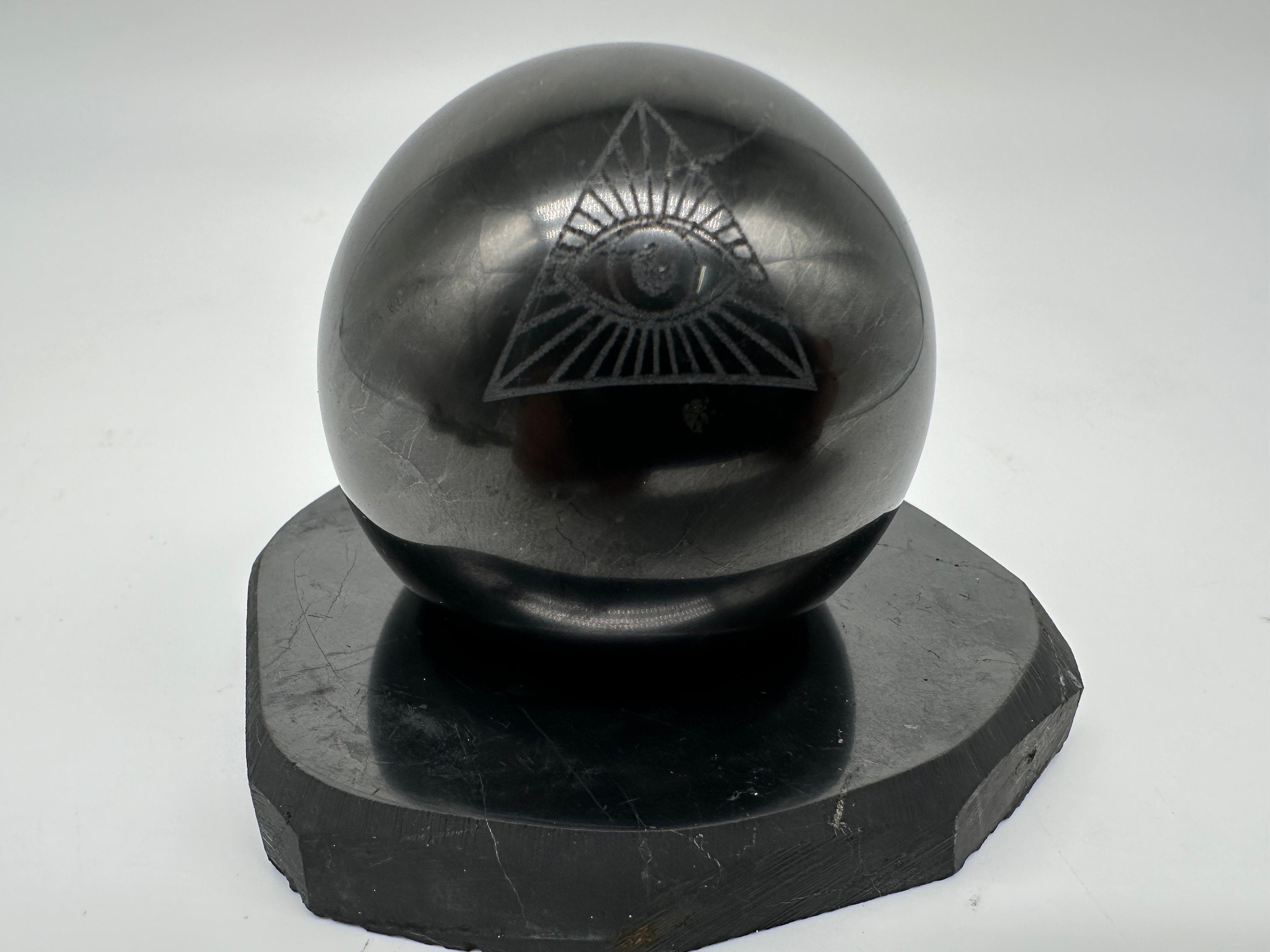Shungite Sphere 5cm: Polished EMF Protection Crystal