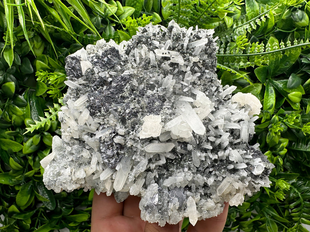 Sphalerite Calcite on Quartz, Borieva Mine Mineral Specimen