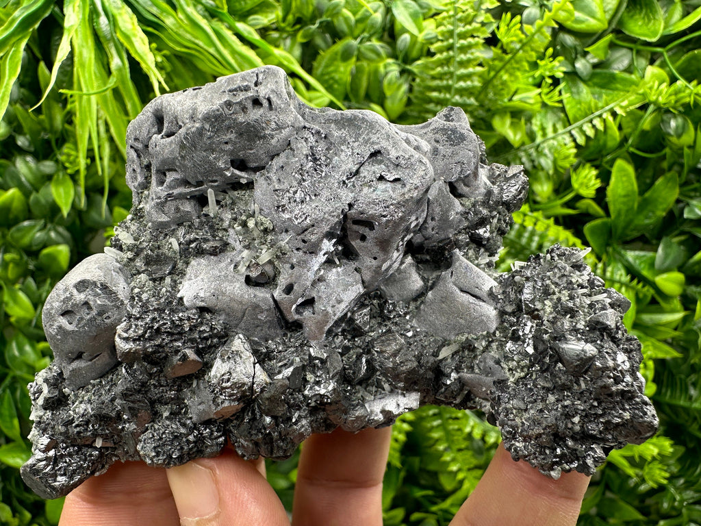 Galena on Sphalerite & Quartz: Natural Crystal Souvenir, Borieva Mine