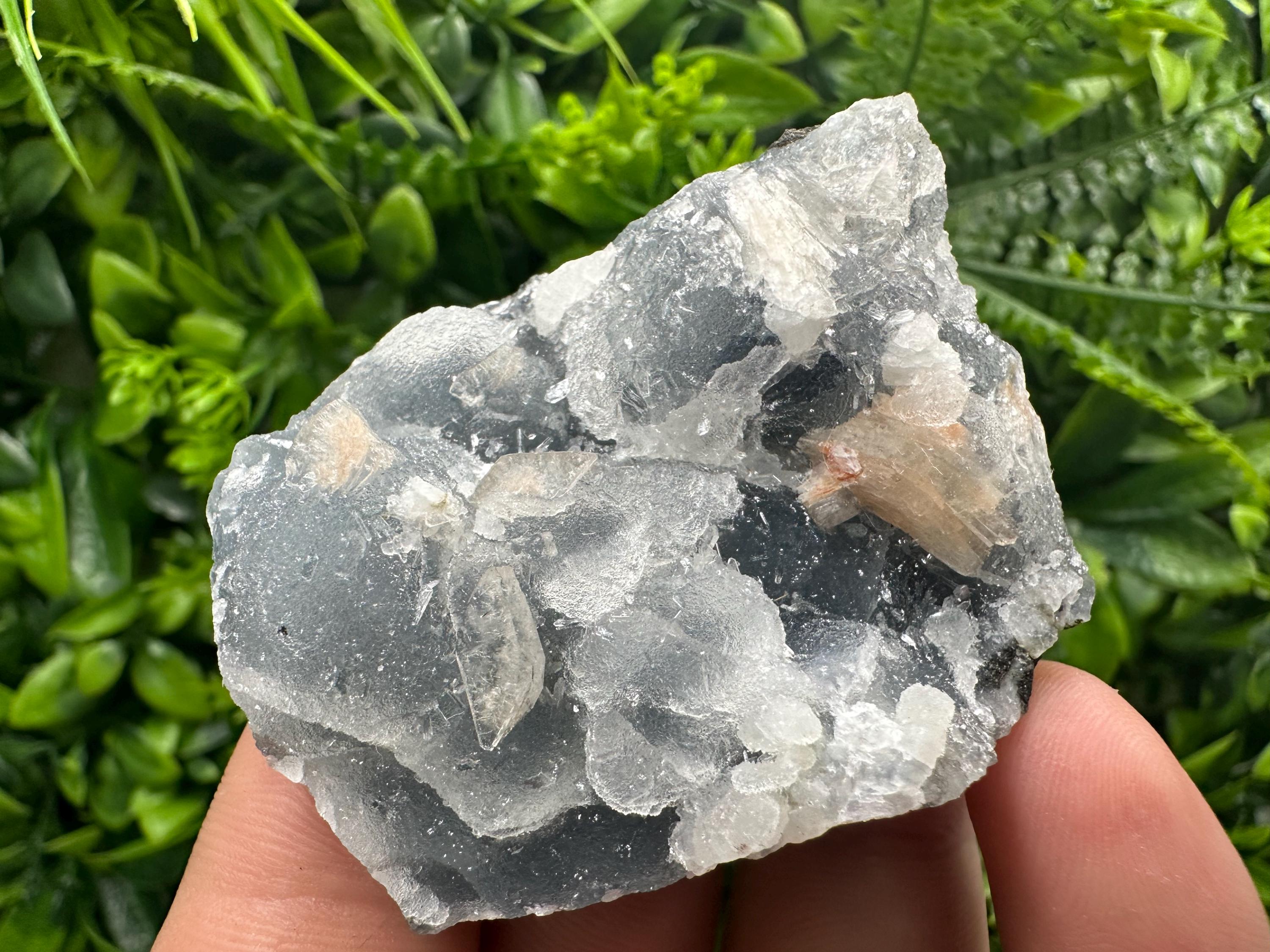 Apophyllite Stilbite on Chalcedony Specimen, India Crystal
