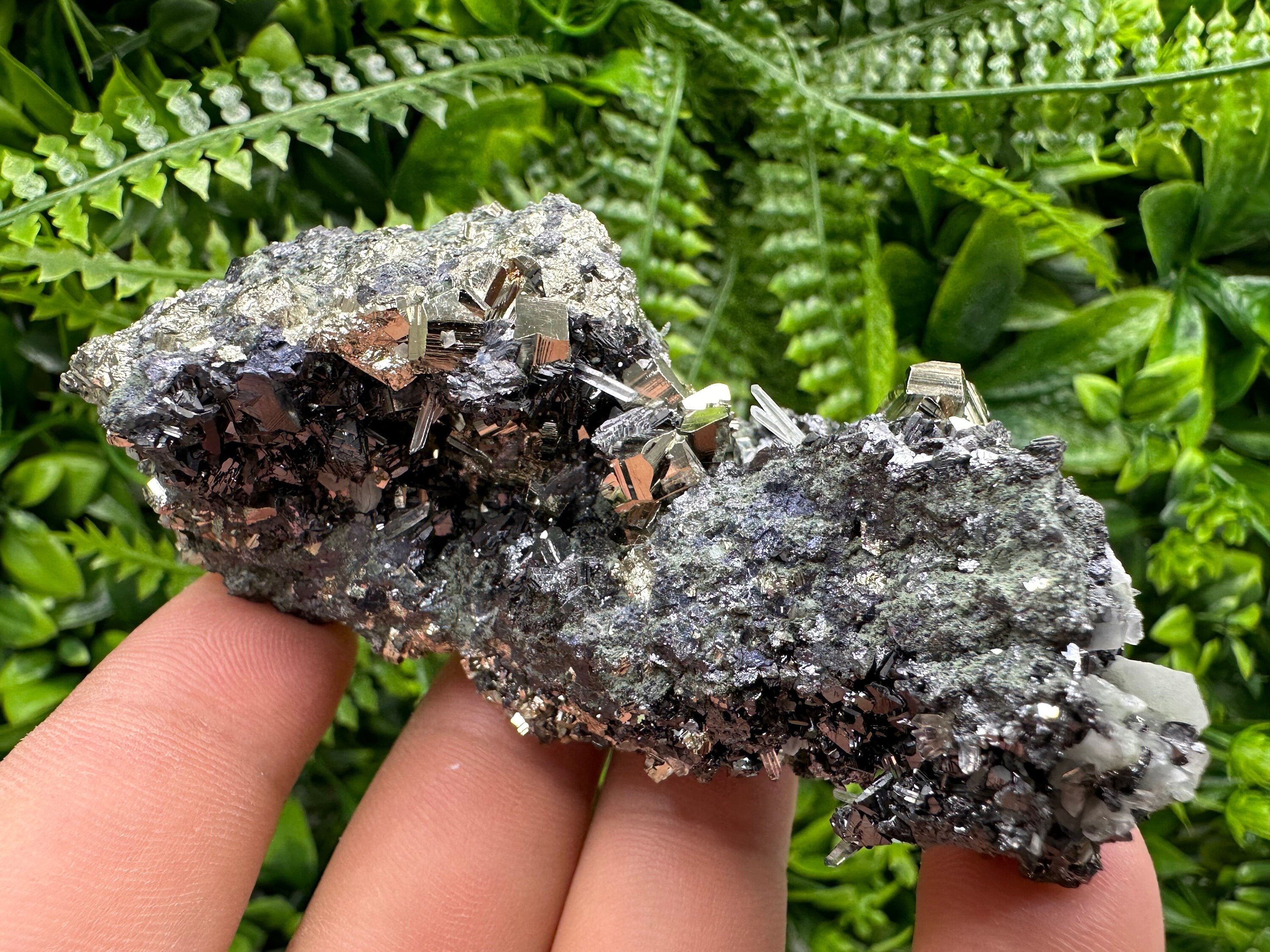 Pyrite Sphalerite Quartz Cluster with Chlorite, Bulgaria Minerals