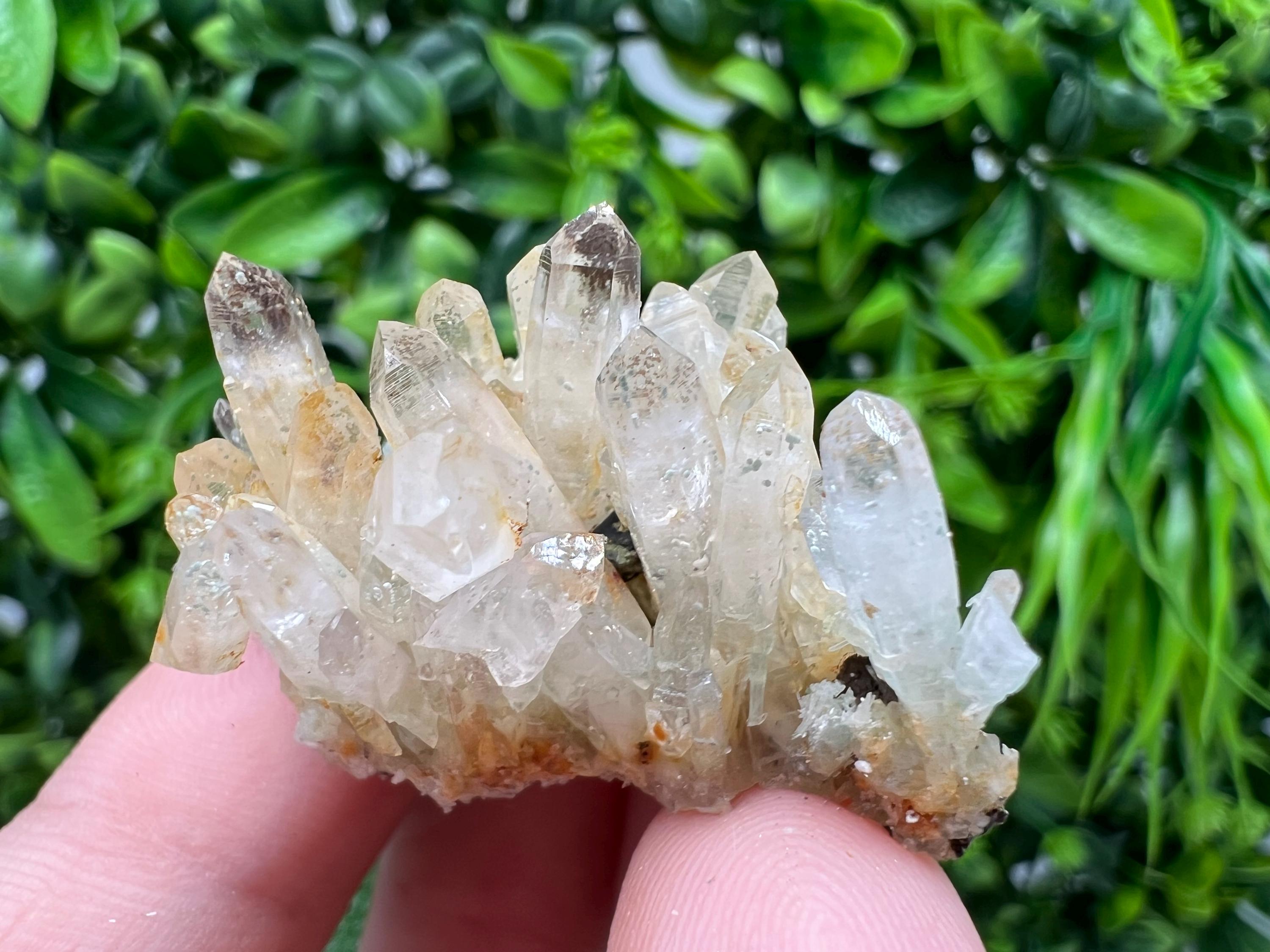 Bulgarian Quartz Mineral Specimen: Iron Oxide Limonite Inclusion