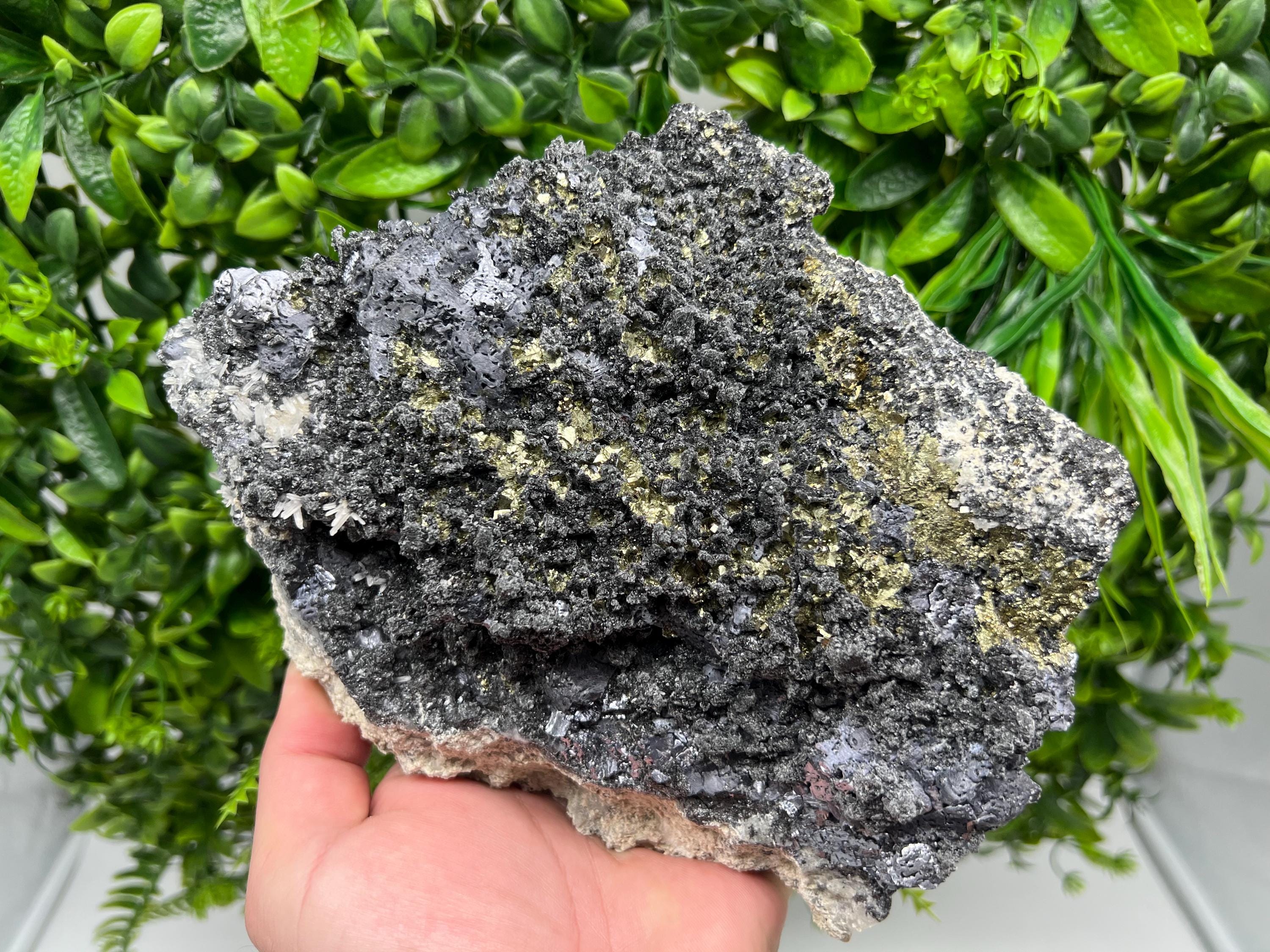 Large Galena Sphalerite Chalcopyrite Quartz Mineral Specimen